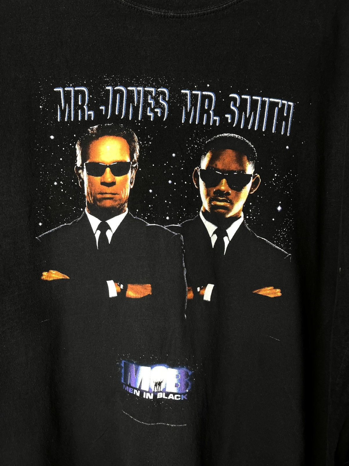 Vintage Rare! 1997 Vintage Men In Black MIB Movie T Shirt Will Smith Size US XL / EU 56 / 4 - 2 Thumbnail