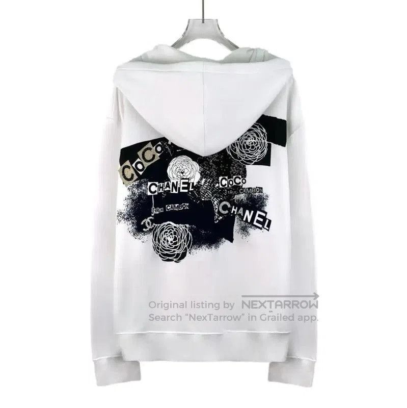 Chanel White Cotton Women's Jacket XL .