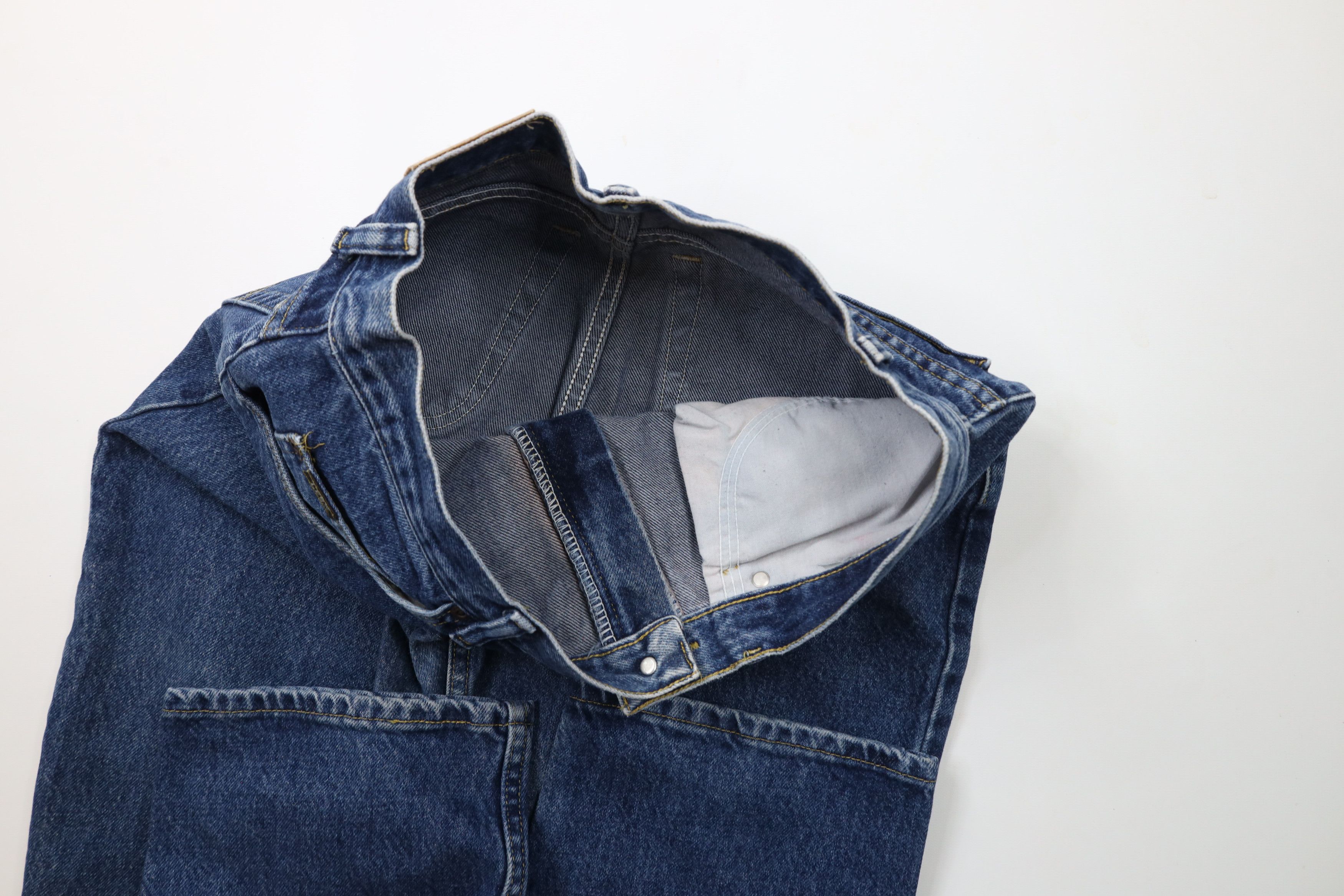 Lee × Vintage Vintage 90s Lee Jeans Straight Leg Denim Jeans Blue Cotton Size US 32 / EU 48 - 7 Thumbnail