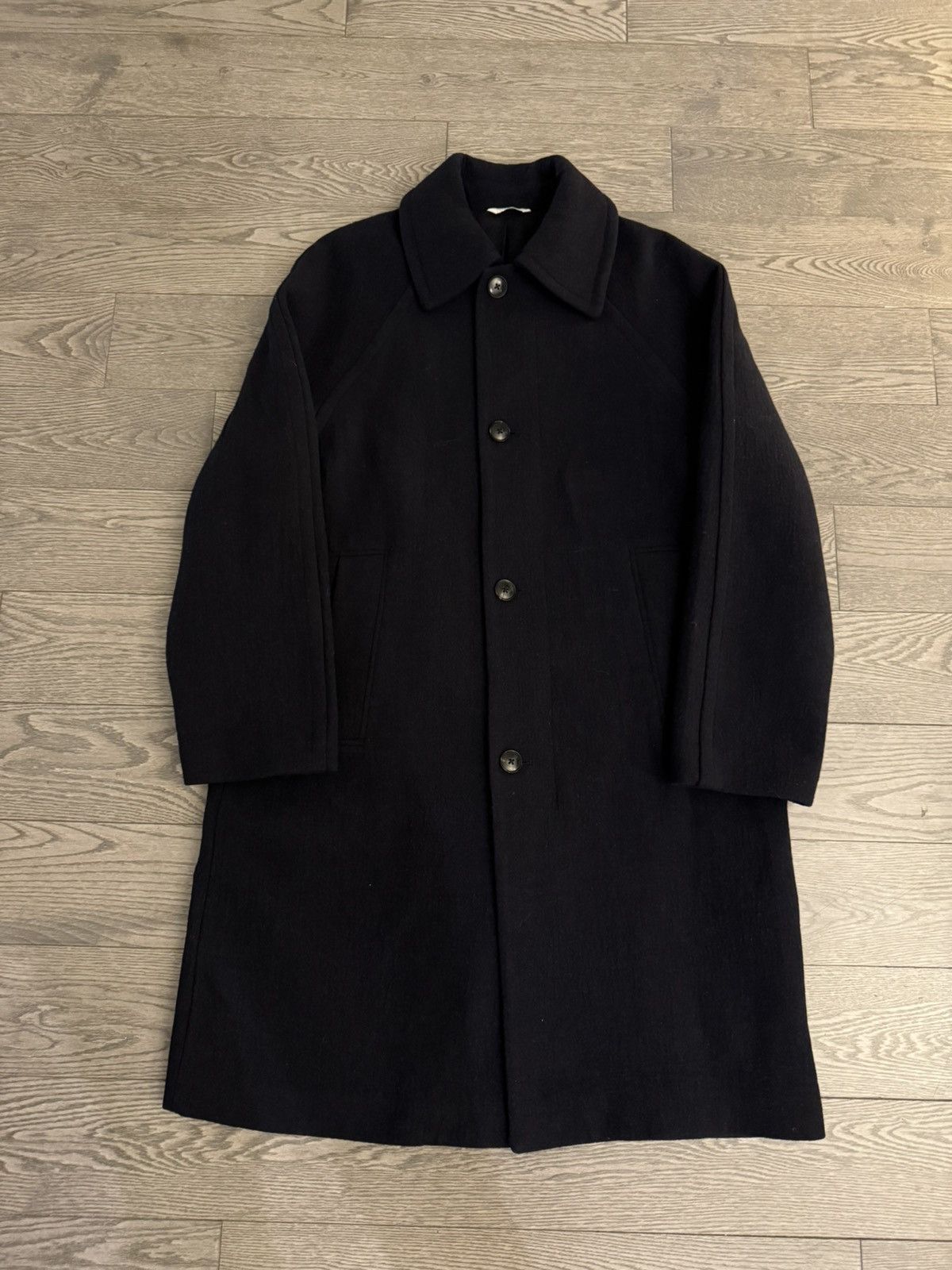 Zara Wool Coat Dark Navy Size US M / EU 48-50 / 2 - 1 Thumbnail
