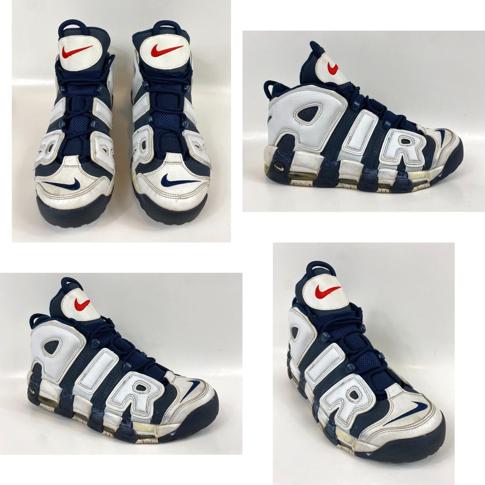 Nike VINTAGE Nike Air More Uptempo Olympic 2016 Mens Athletic Sneaker 414962-104 US 10 White Navy 90s? Size US 9 / EU 42 - 9 Thumbnail
