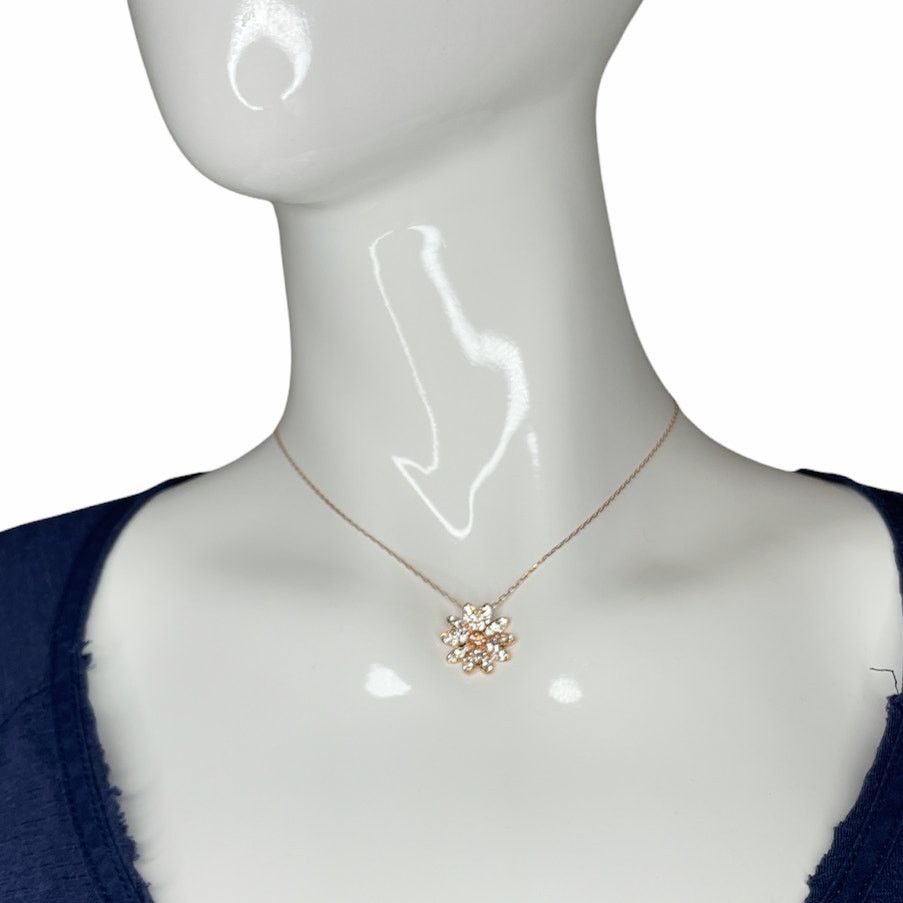 Swarovski Swarovski Crystal Eternal Flower Pink Pendant Necklace Size ONE SIZE - 4 Thumbnail
