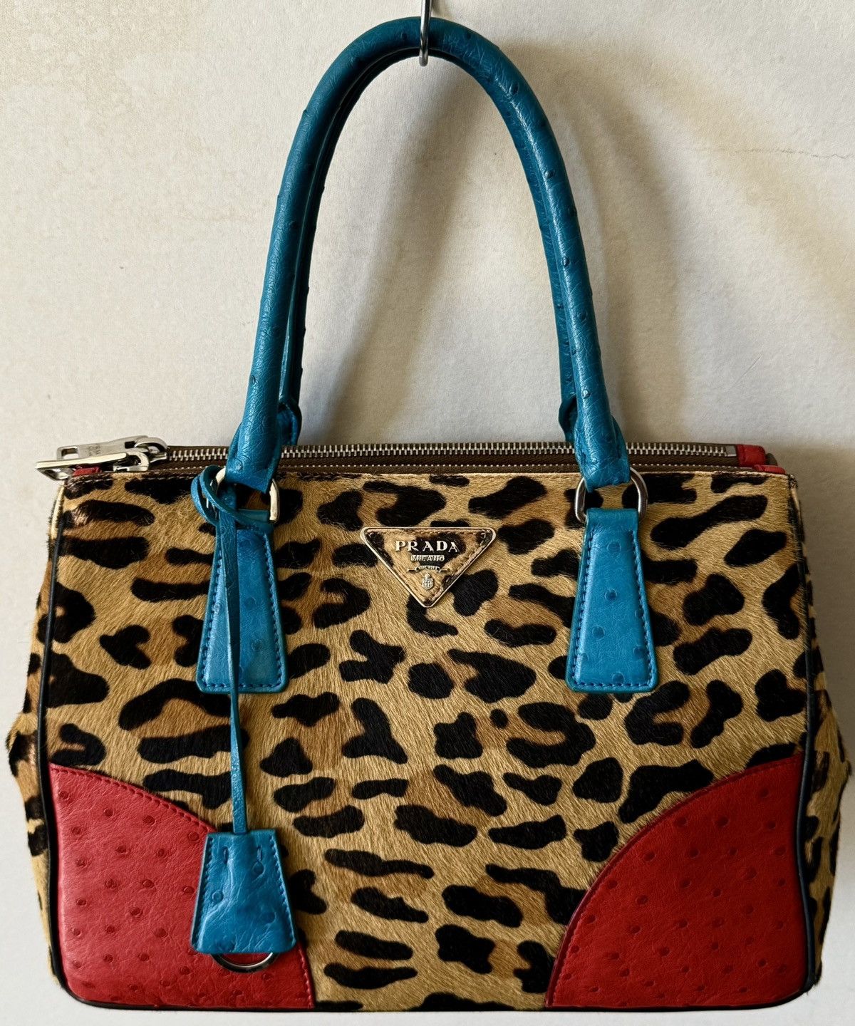 Prada Rare Prada - Galleria - Ostrich Cavallino - Hand bag Size ONE SIZE - 1 Thumbnail
