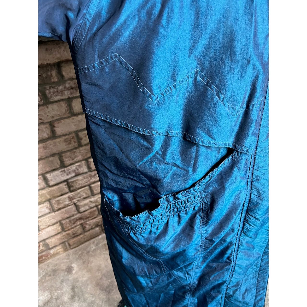 Vintage down puffer cocoon coat blue hood Size XL / US 12-14 / IT 48-50 - 5 Thumbnail