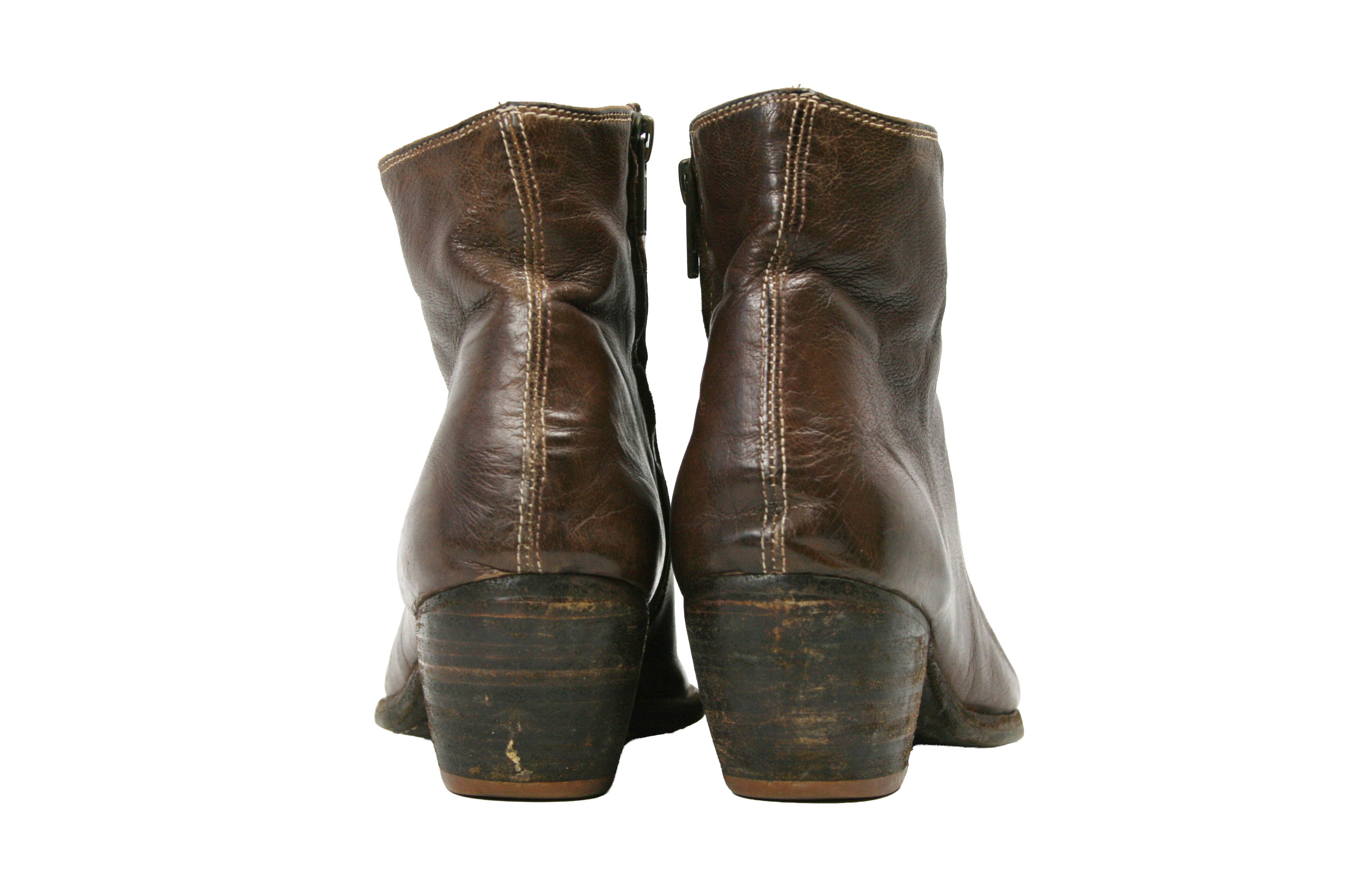 Officine Creative 00S Grunge Avant Garde Leather Heeled Ankle Boots Vintage Size US 7 / IT 37 - 9 Thumbnail