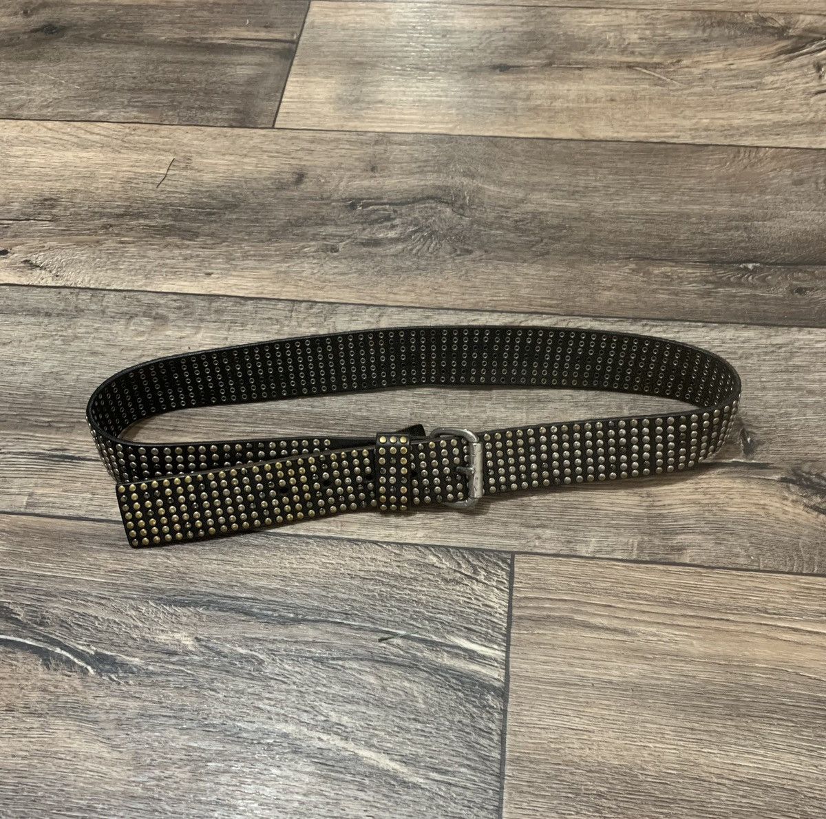 Genuine Leather Vintage Avant Garde Black Cow Leather Belt B.B.Simon Style Size ONE SIZE - 1 Thumbnail