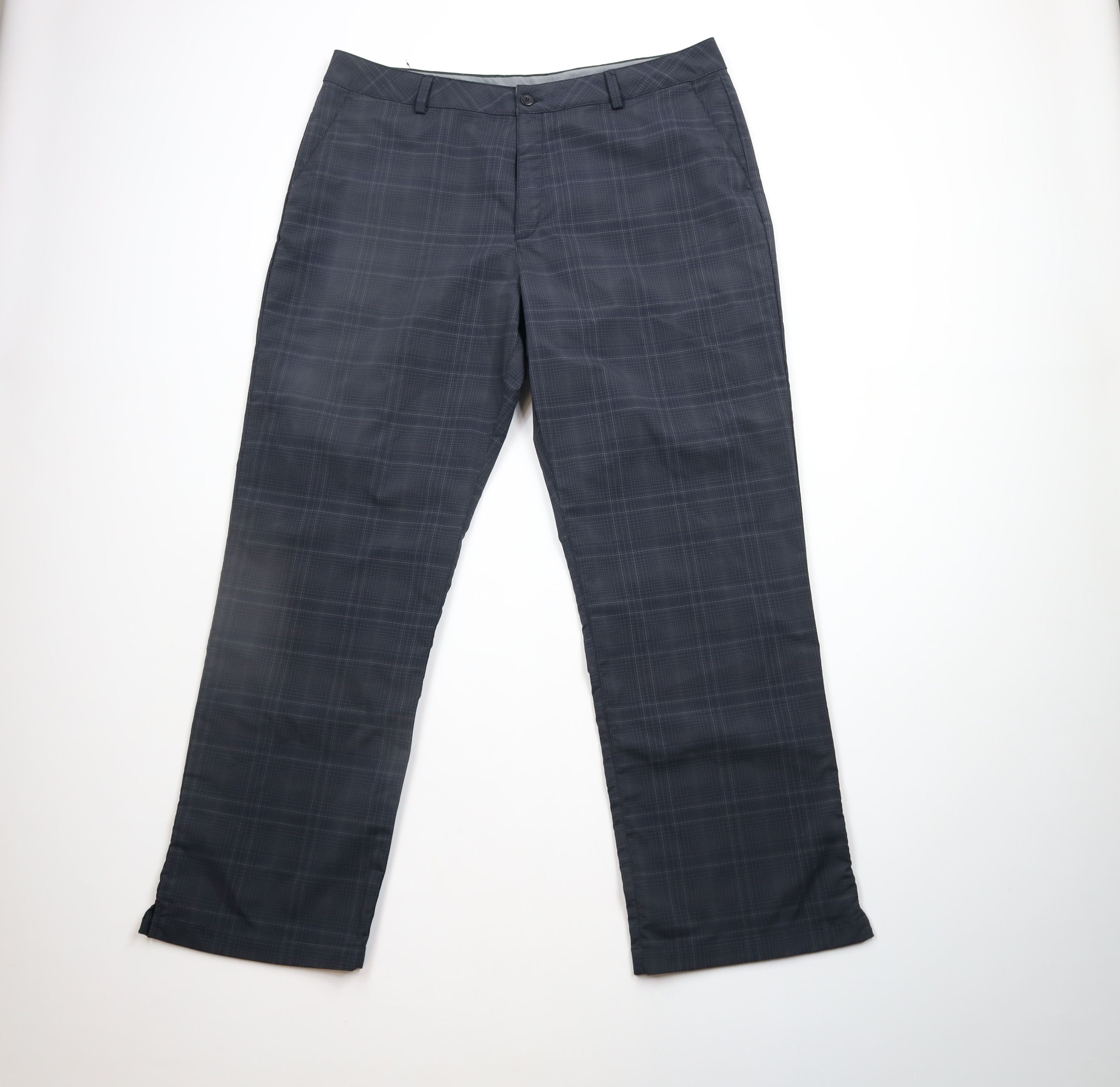 Under Armour × Vintage Under Armour Wide Leg Tech Golfing Chino Pants Gray Plaid Size US 40 / EU 56 - 1 Thumbnail