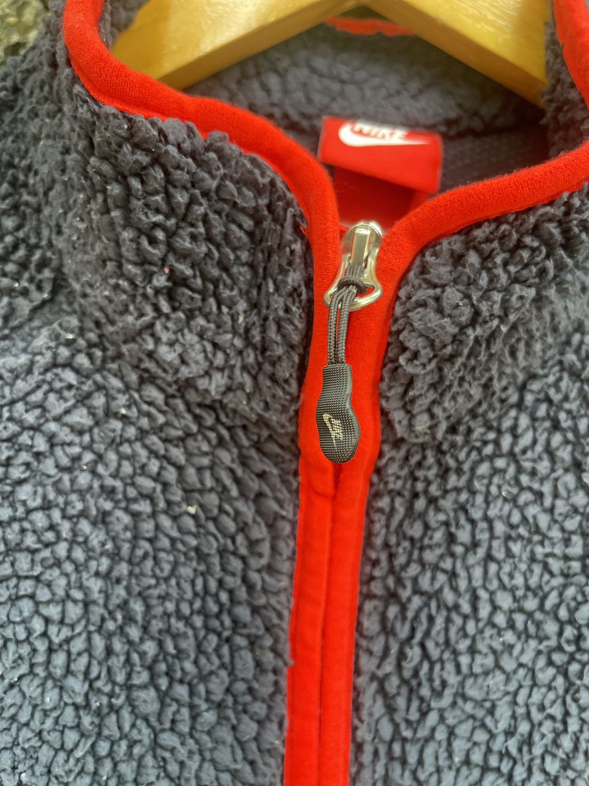 Vintage Nike Fleece Jacket Navy Blue Red Trim Full Zip Size L Size US S / EU 44-46 / 1 - 6 Thumbnail