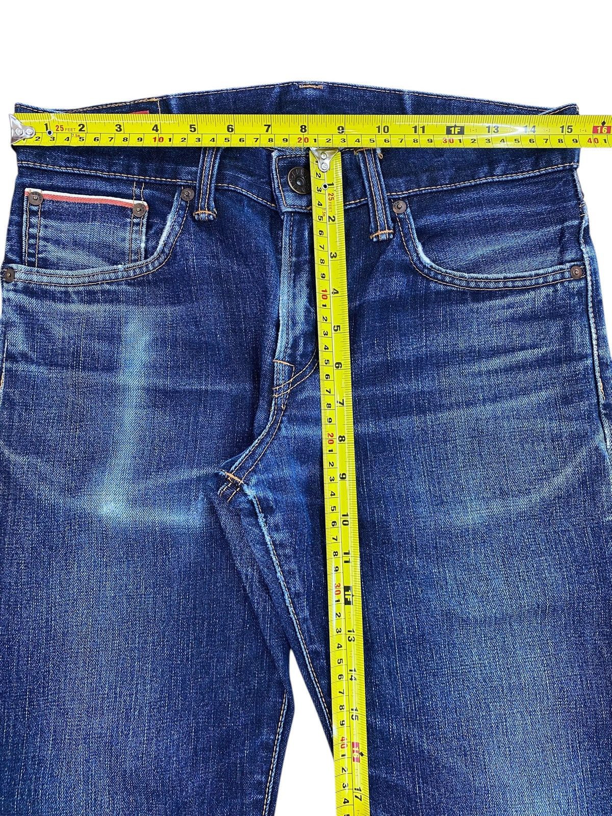 Edwin Edwin X Selvage Blue Wash Whiskered Style Loose Jeans Size US 31 - 9 Thumbnail