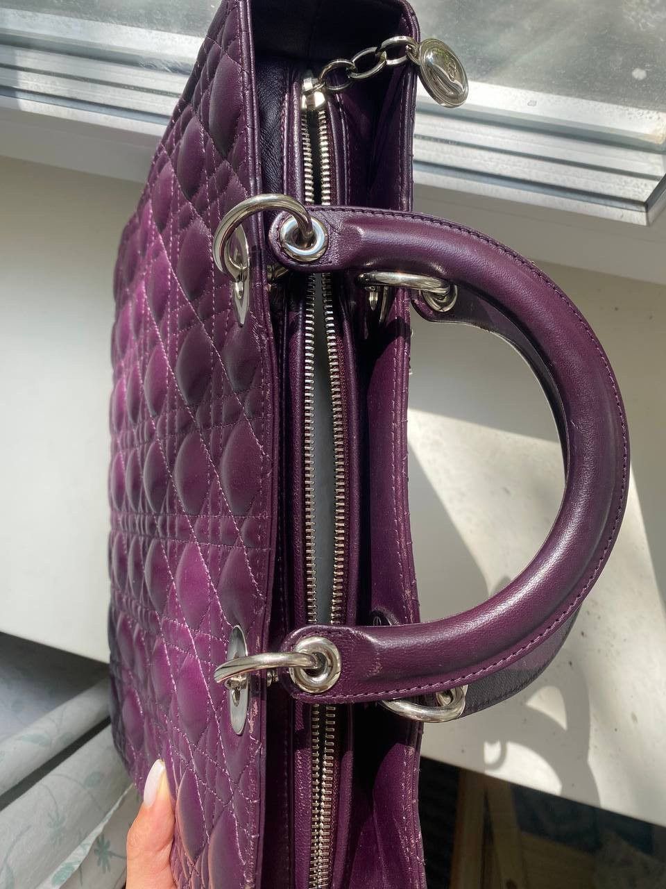 Dior Christian Dior Lady Dior Tasche large bag schwarz lila Mediu Size ONE SIZE - 6 Thumbnail
