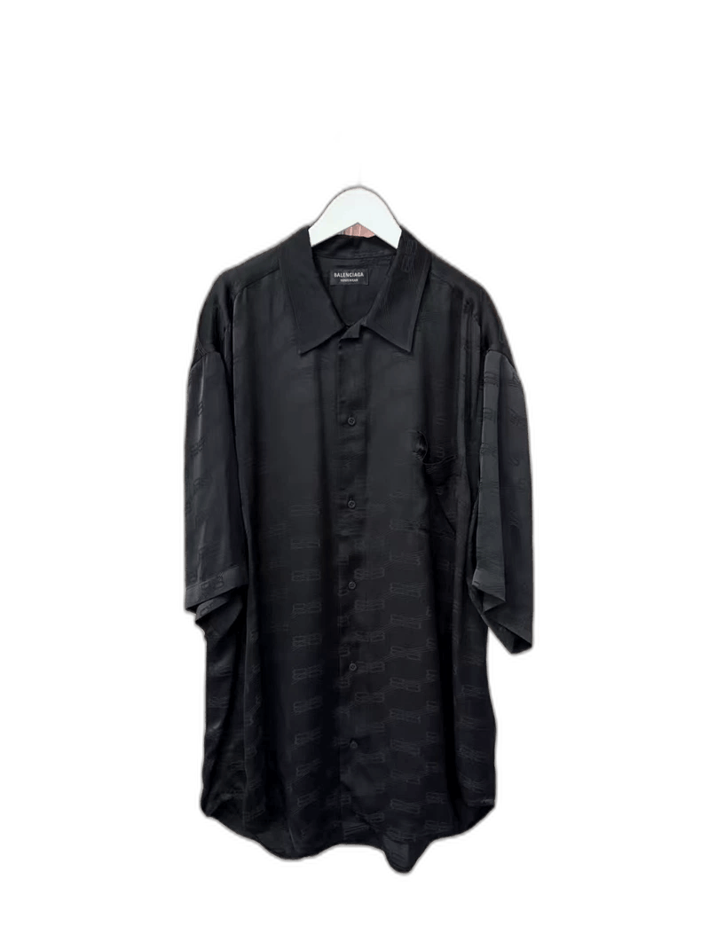 Balenciaga Balenciaga Silk Short Sleeve Shirt-yf Size US M / EU 48-50 / 2 - 1 Thumbnail