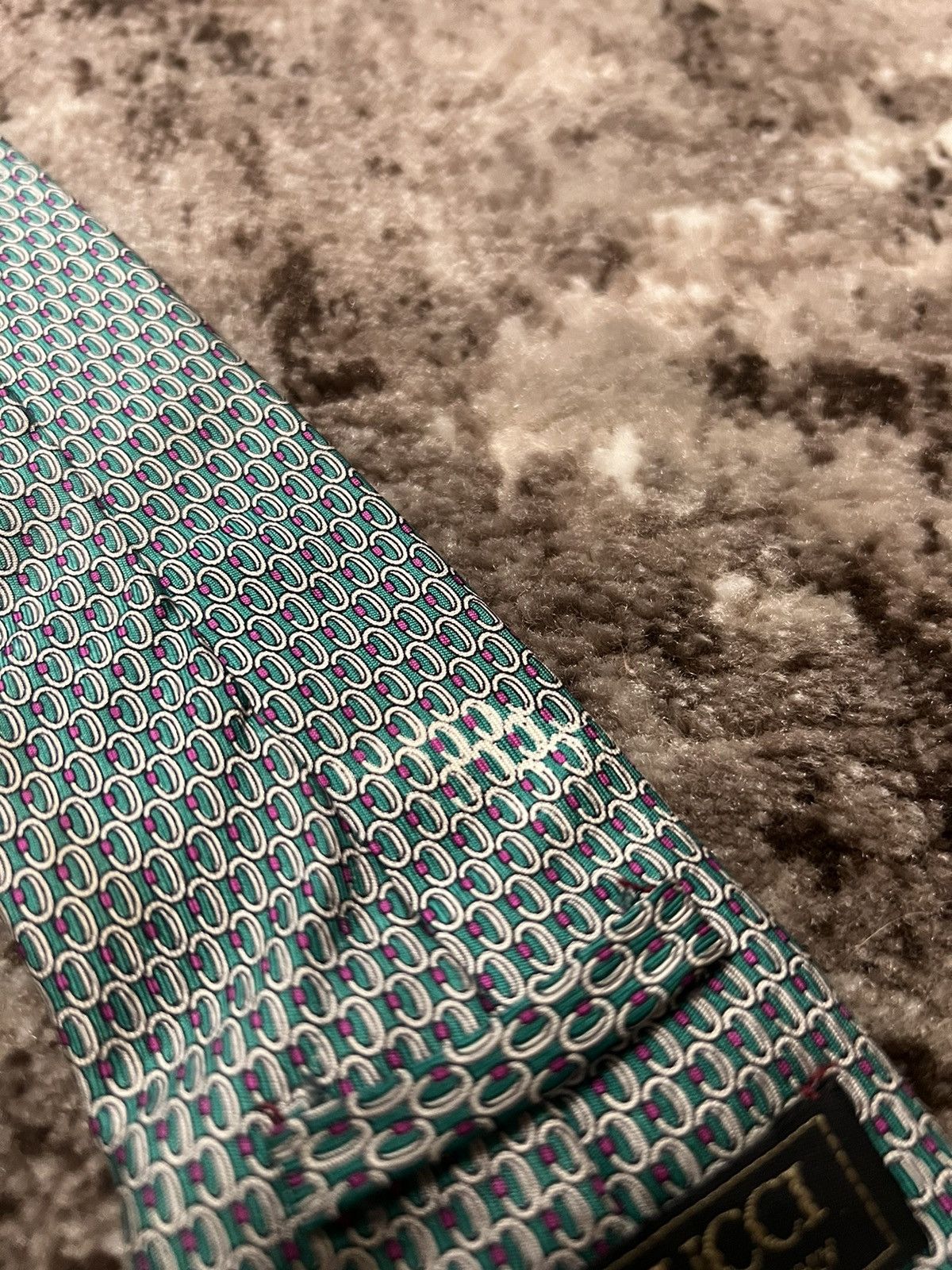 Gucci Vintage Gucci Silk monogram tie Size ONE SIZE - 10 Thumbnail