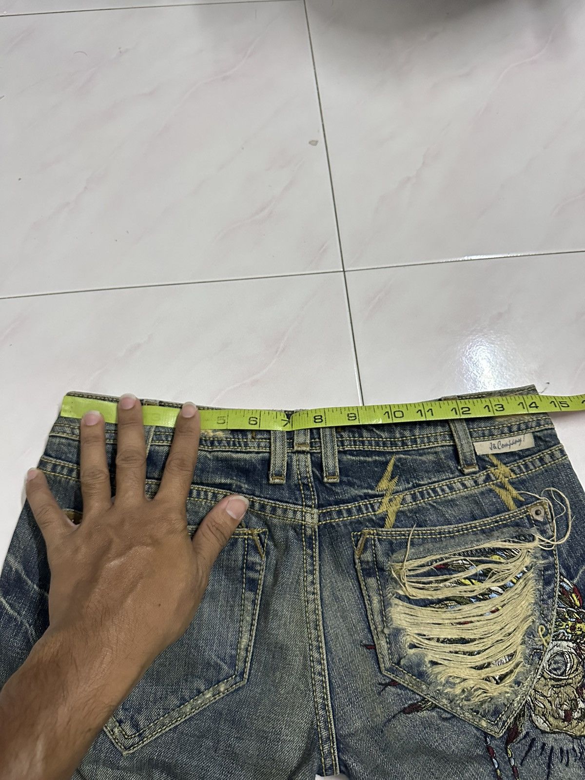 Rick Owens 2000s J & Company Flare Jeans Beauty Beast Goa Lgb Y2K Style Size US 28 / EU 44 - 12 Thumbnail