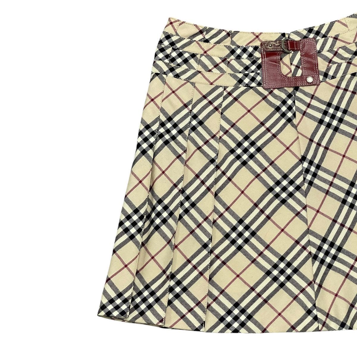 Burberry Vintage Burberry Blue Label Nova Check Wool Pleated Skirt Size 25" / US 0 / IT 36 - 6 Thumbnail