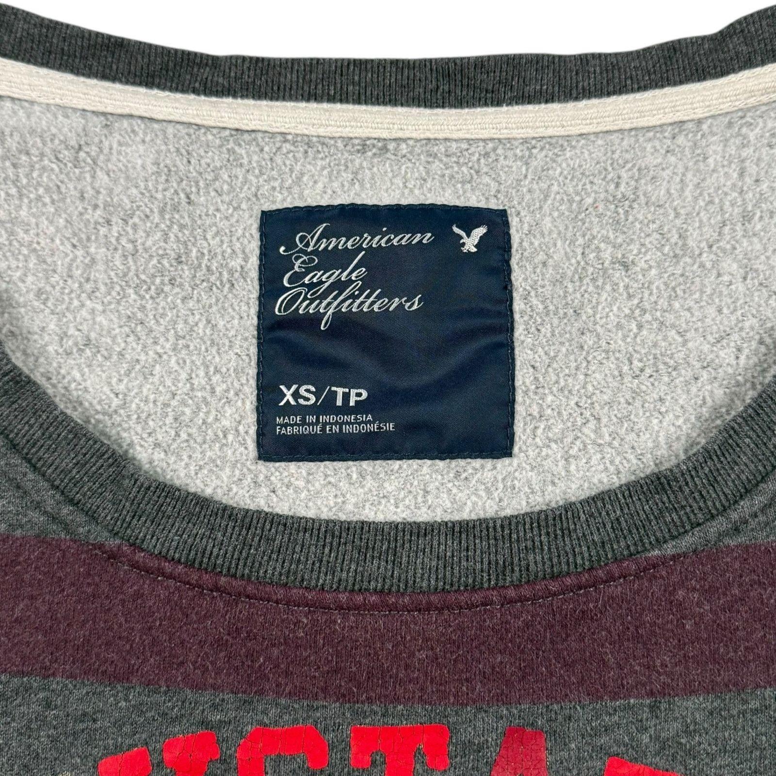 American Eagle Outfitters Vintage y2k American Eagle Women's Striped Sweatshirt Top XS Size XS / US 0-2 / IT 36-38 - 3 Thumbnail