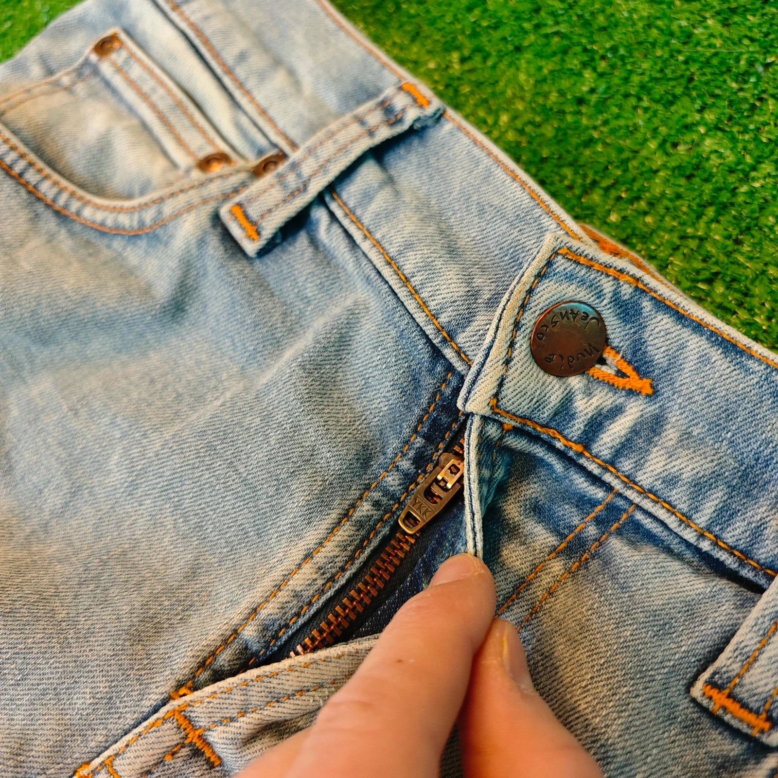 Nudie Jeans Nudie Jeans Womens 28x30 blue slim tight Terry denim pants Size 28" / US 6 / IT 42 - 5 Thumbnail