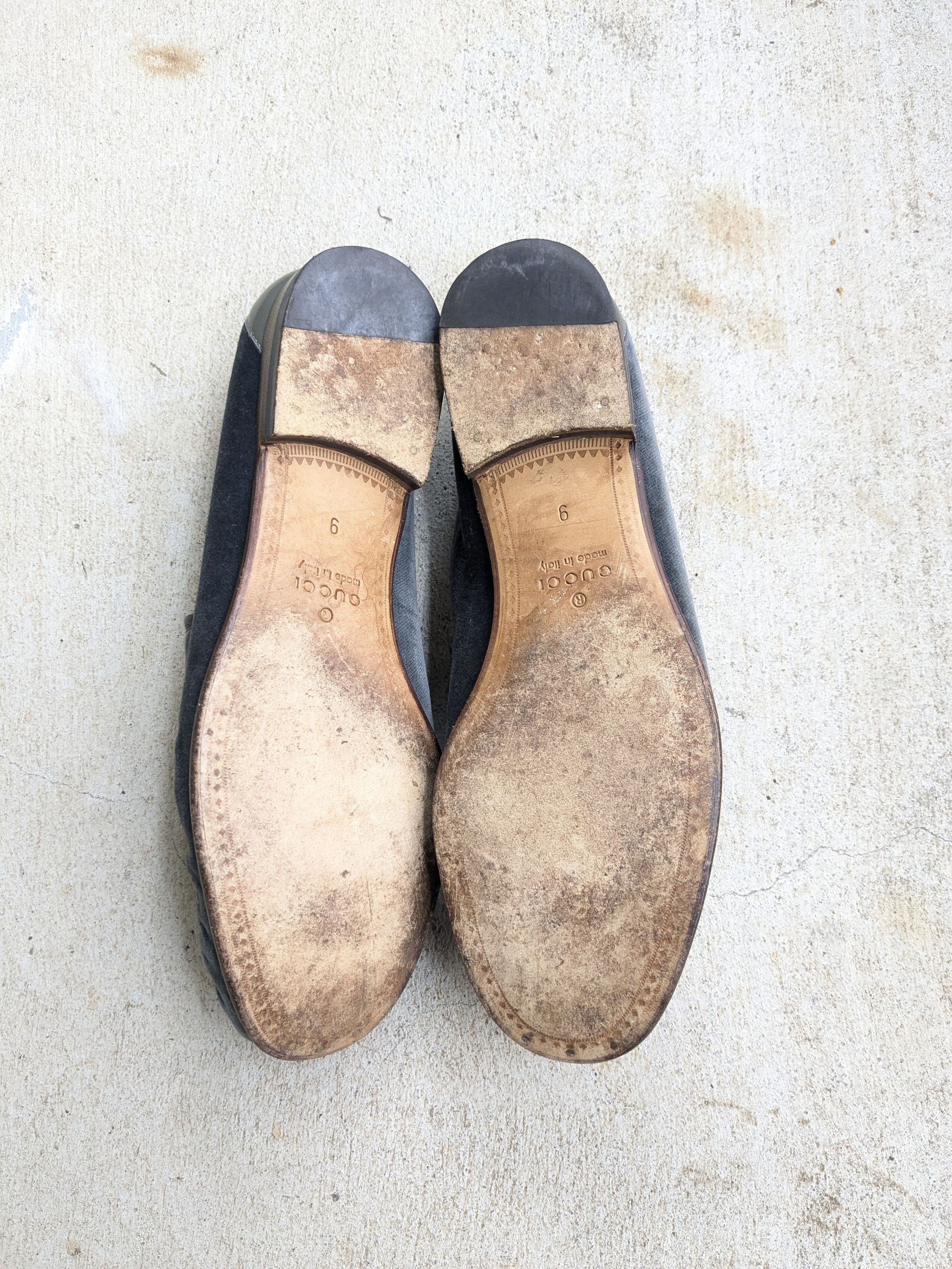 Gucci Gucci Horsebit Loafers Gray Velvet Patent Leather 9.5 Size US 9.5 / EU 42-43 - 10 Thumbnail