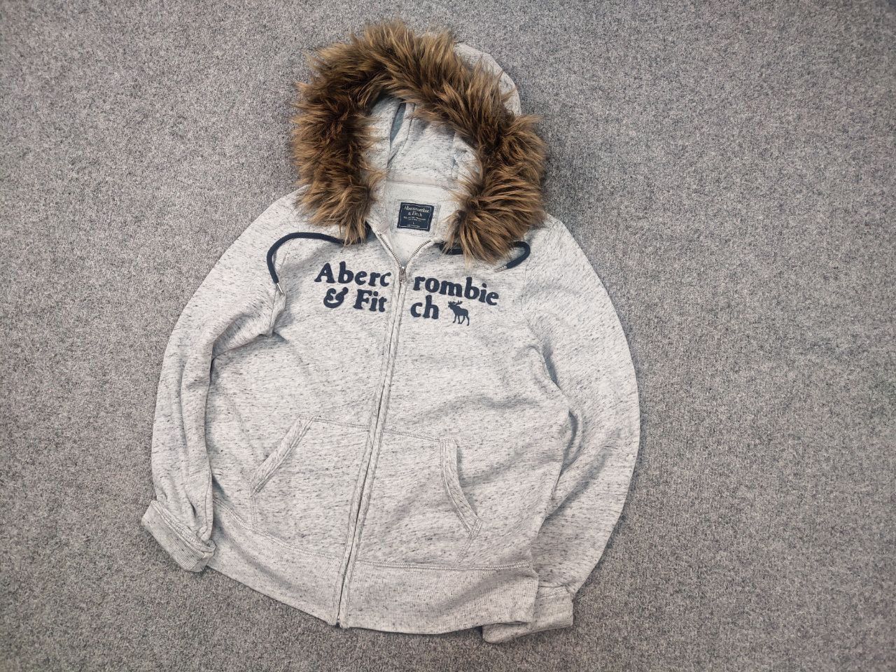 Abercrombie & Fitch Vintage Abercrombie Zip Fur Hoodie Y2K if six was nine LGB Size US L / EU 52-54 / 3 - 3 Thumbnail