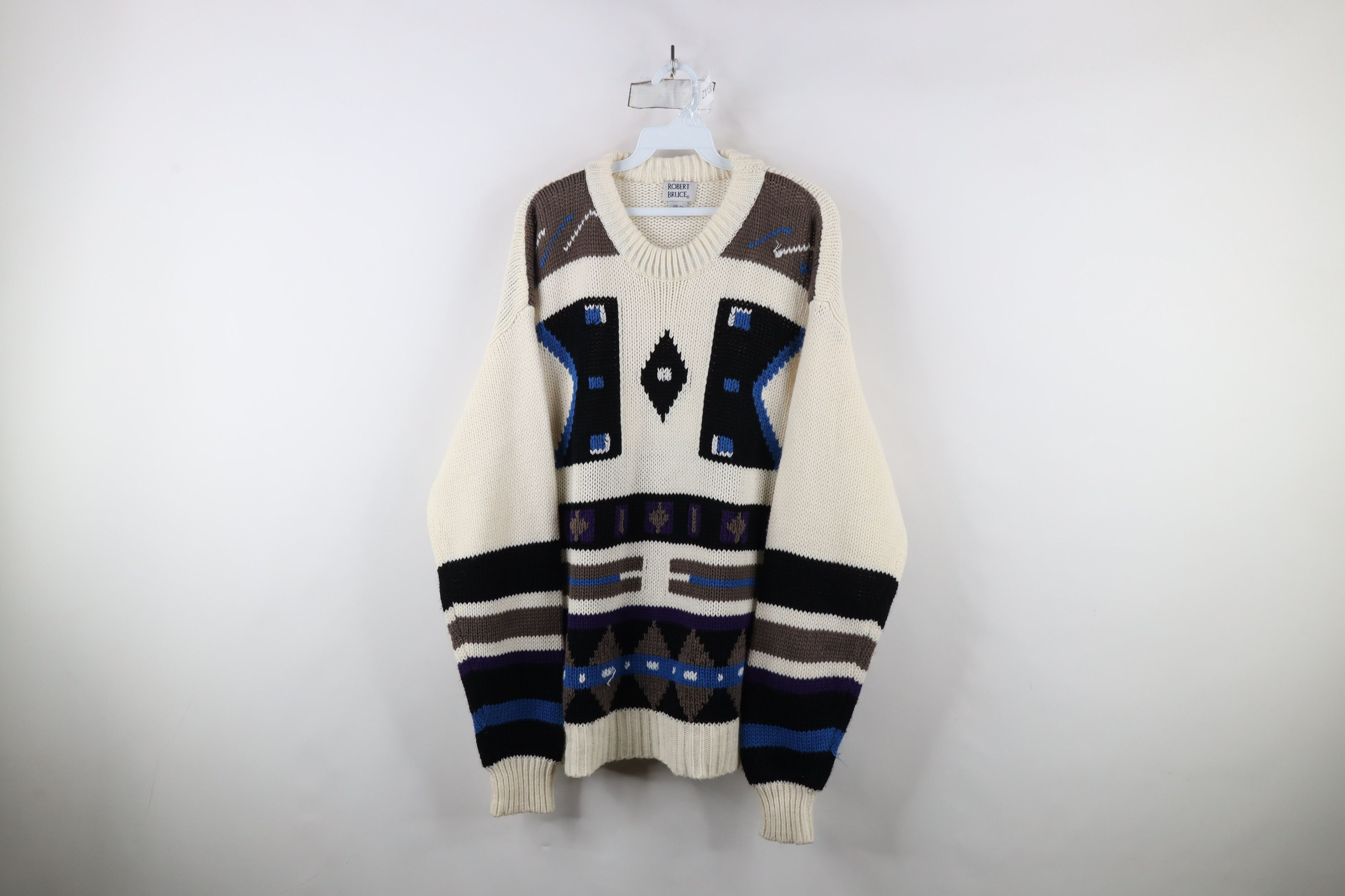 Vintage Vintage 90s Coogi Style Southwestern Chunky Knit Sweater Size US XL / EU 56 / 4 - 1 Thumbnail