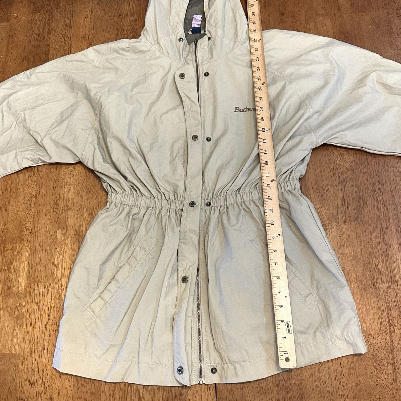 Budweiser VINTAGE Budweiser Windbreaker Jacket Medium Women’s Cinch Full Zip Size M / US 6-8 / IT 42-44 - 5 Thumbnail
