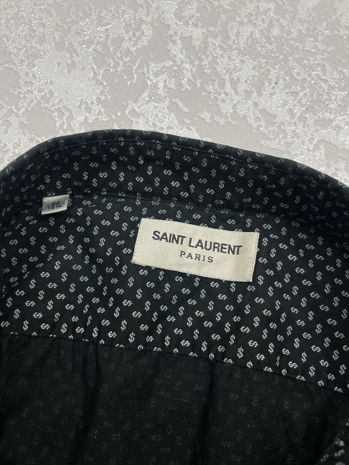 Rare Hedi Slimane Saint Lauren Paris Dollar Sign Dot Shirt
