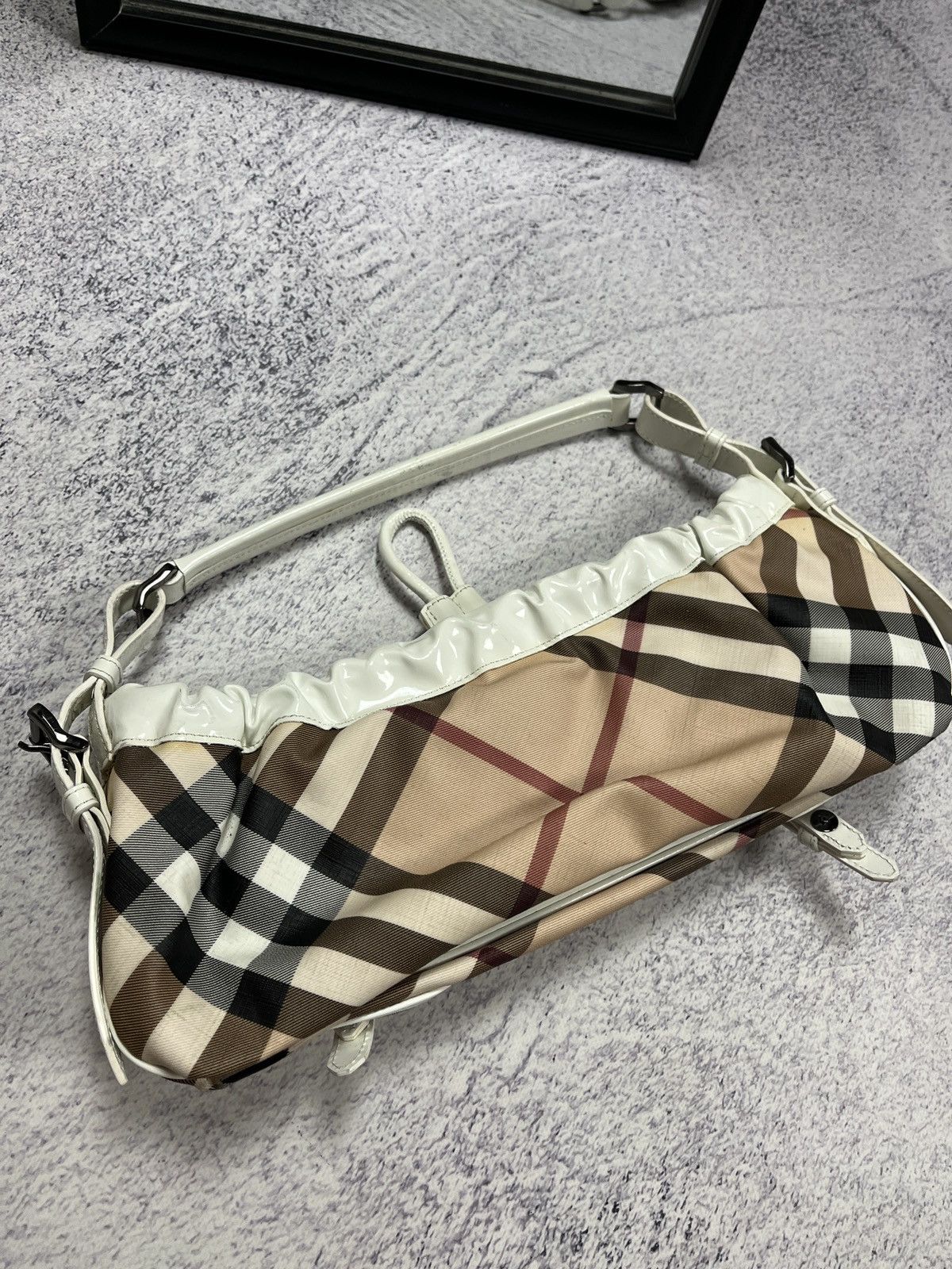 Burberry Burberry Nova Check Canvas Leather Shoulder Hand Bag Rare Size ONE SIZE - 24 Thumbnail