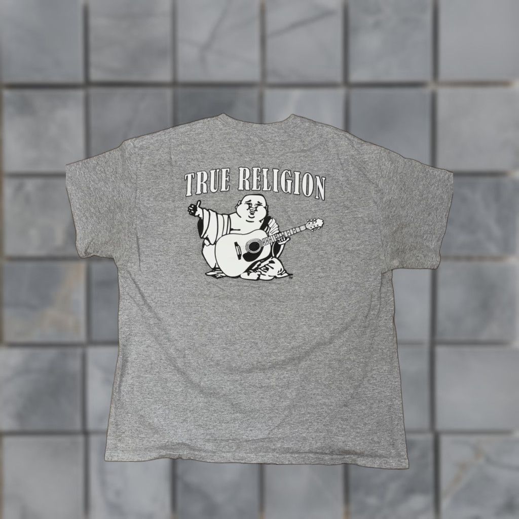 True Religion VINTAGE True Religion Buddha T-Shirt Gray 2XL Mens Shirt XS? Size US XXL / EU 58 / 5 - 1 Thumbnail
