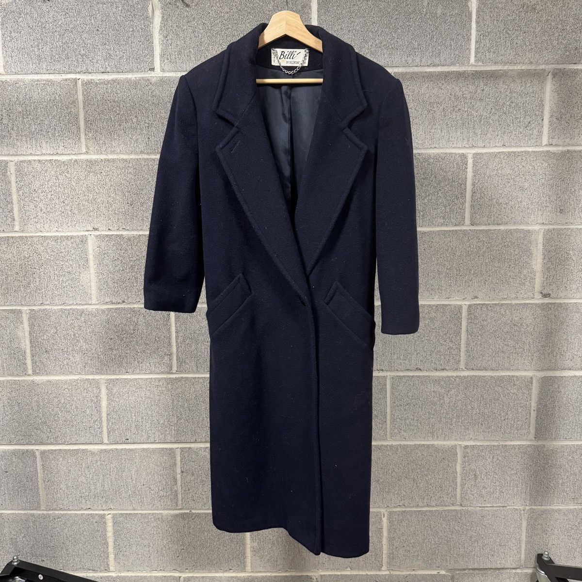 Vintage Vintage Billi Navy Blue Wool Overcoat Peacoat Jacket Size US L / EU 52-54 / 3 - 1 Thumbnail