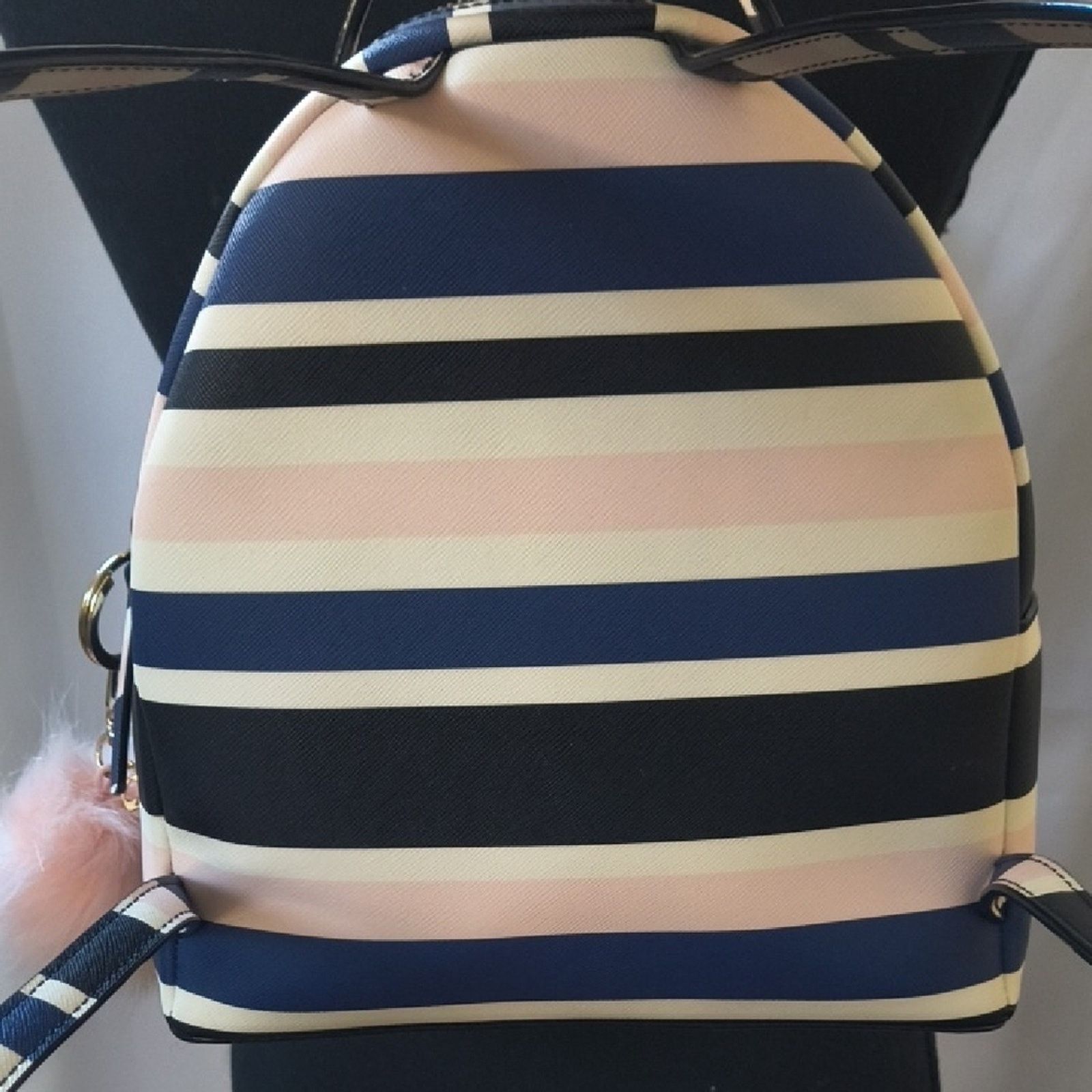 Kate Spade Kate Spade Navy and Pink Striped Backpack Size ONE SIZE - 9 Thumbnail