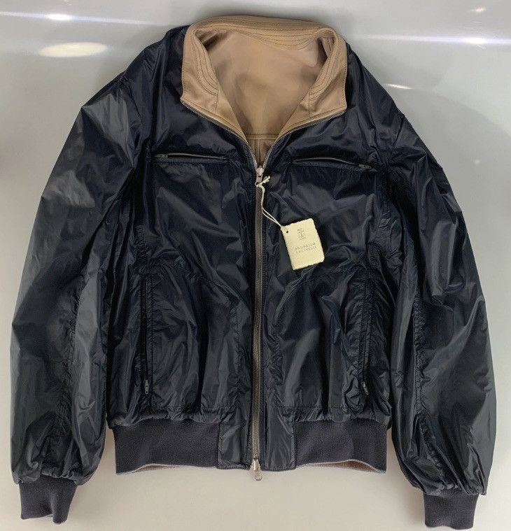 Brunello Cucinelli Brunello Cucinelli 🇮🇹 Napa leather reversible bomber L NWT Size US L / EU 52-54 / 3 - 2 Thumbnail