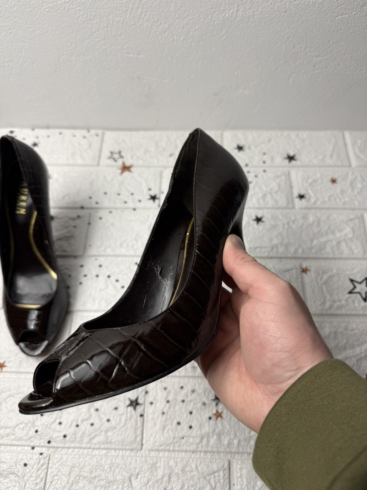Ralph Lauren LAUREN Ralph Lauren Heels U8.5 UK6 EUR40 Croc Embossed Size US 8.5 / IT 38.5 - 6 Thumbnail