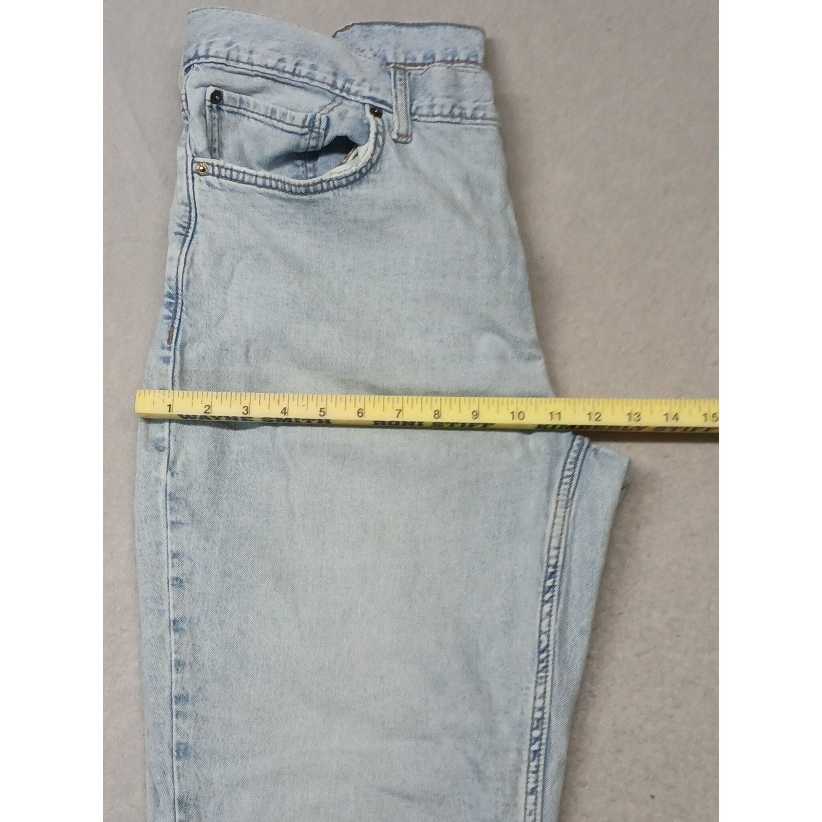 Old Navy Old Navy (38x32) Mens Relaxed Straight Fit Light Denim Jeans Size US 38 / EU 54 - 3 Thumbnail