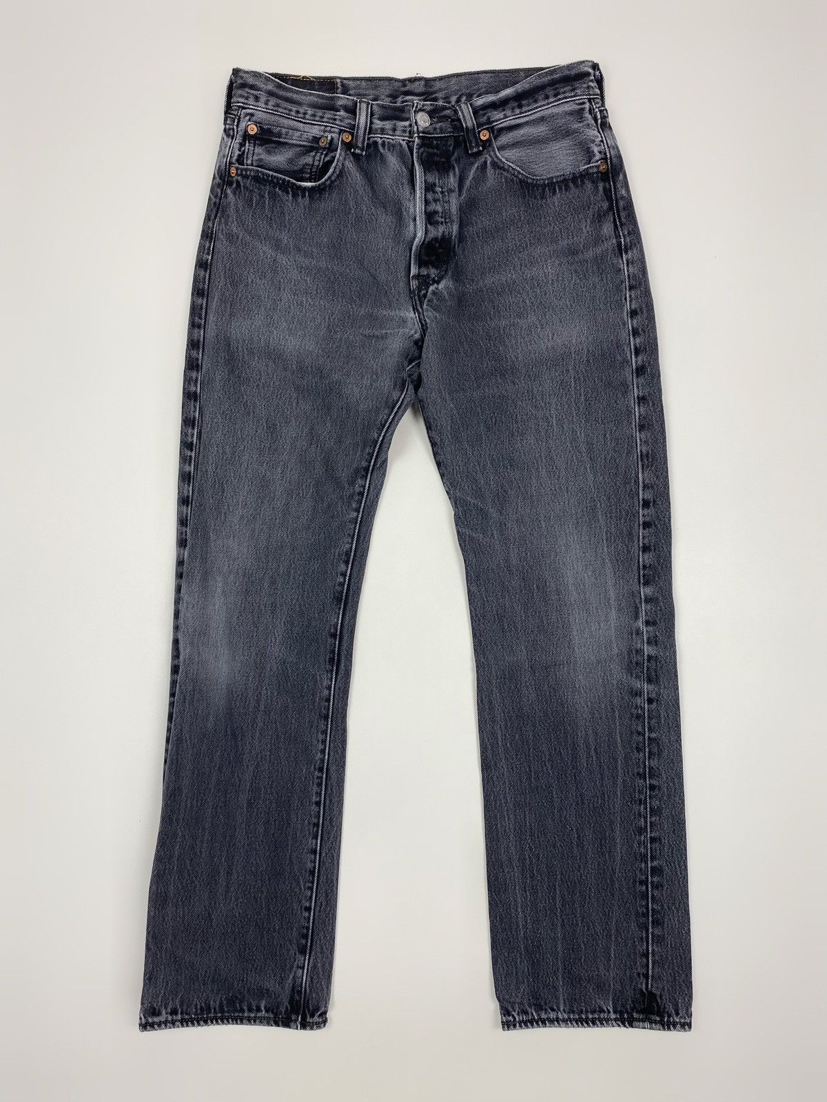 Levi's Levi’s 501 Washed Gray Distressed Denim Pants 30X30 Size US 30 / EU 46 - 2 Thumbnail