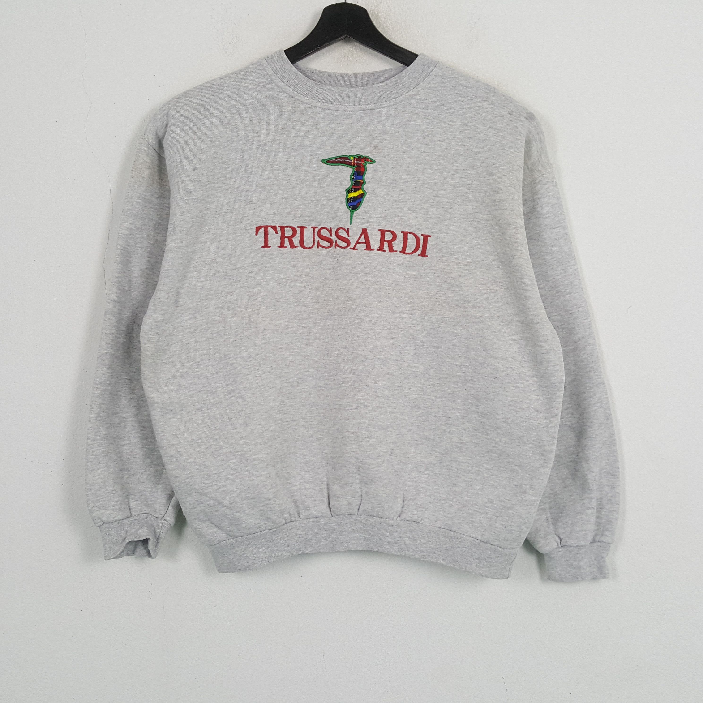 Trussardi TRUSSARDI Logo Spellout Design Sweatshirt C292N11 Size US L / EU 52-54 / 3 - 1 Thumbnail