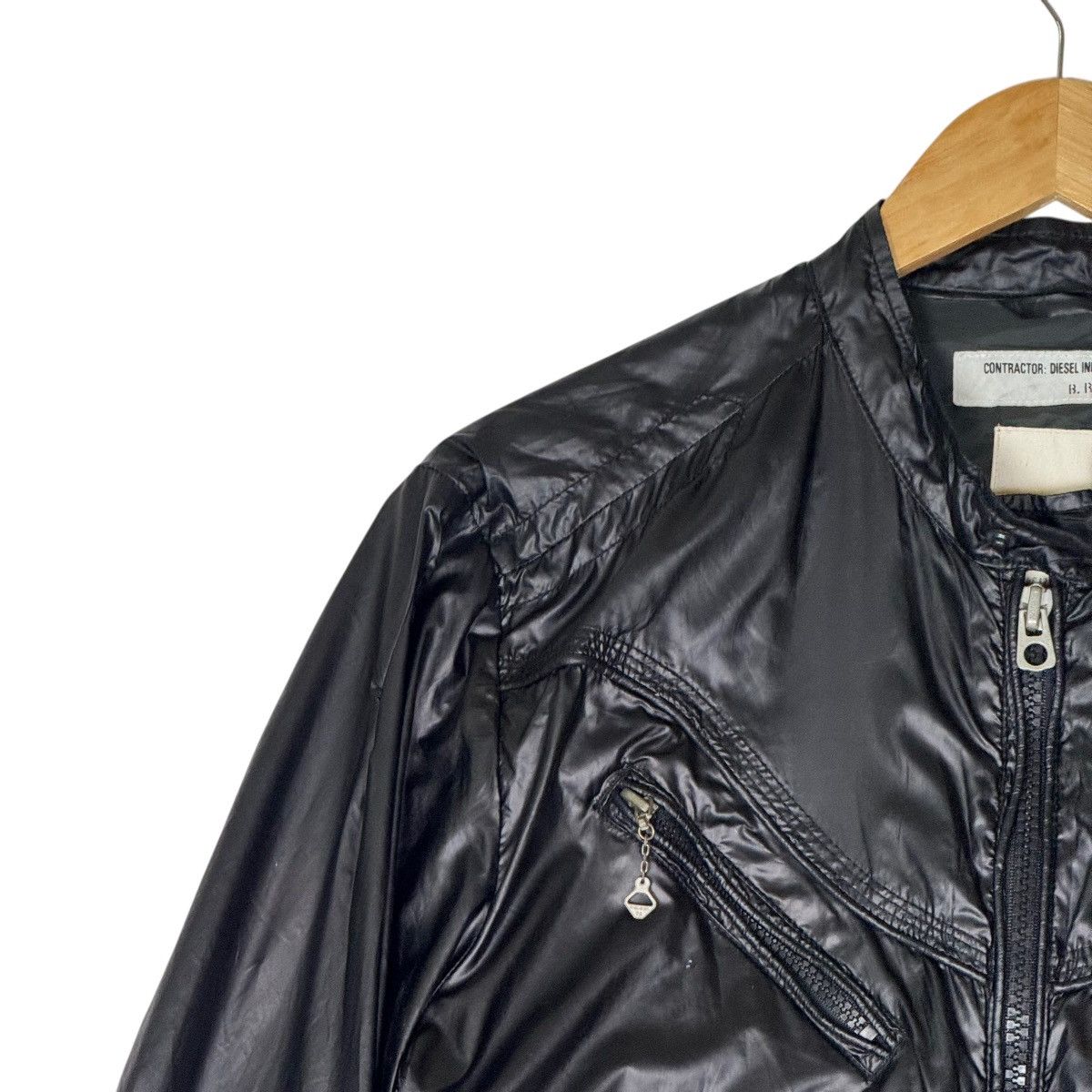 Diesel Diesel Leather Nylon Jacket DMB-W: RR55 Size US M / EU 48-50 / 2 - 3 Thumbnail