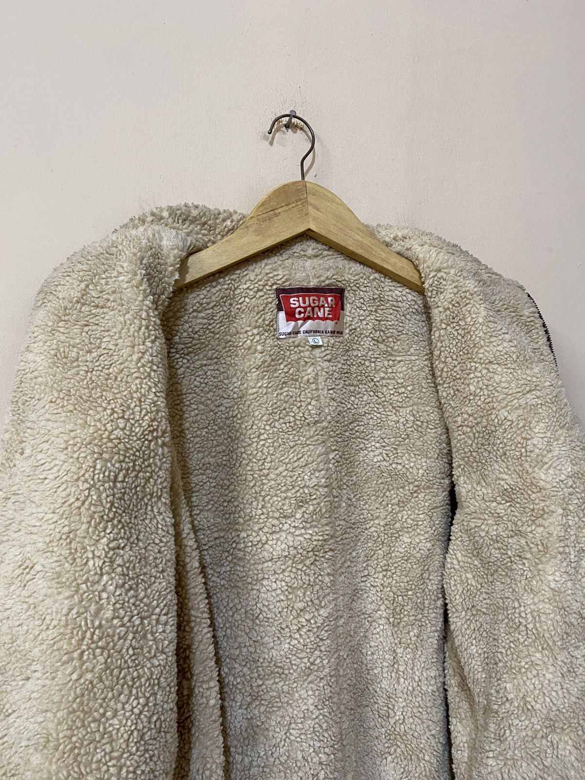 Sugar Cane 90s Vintage Sugar Cane Sherpa Wool Jacket Size US L / EU 52-54 / 3 - 3 Thumbnail