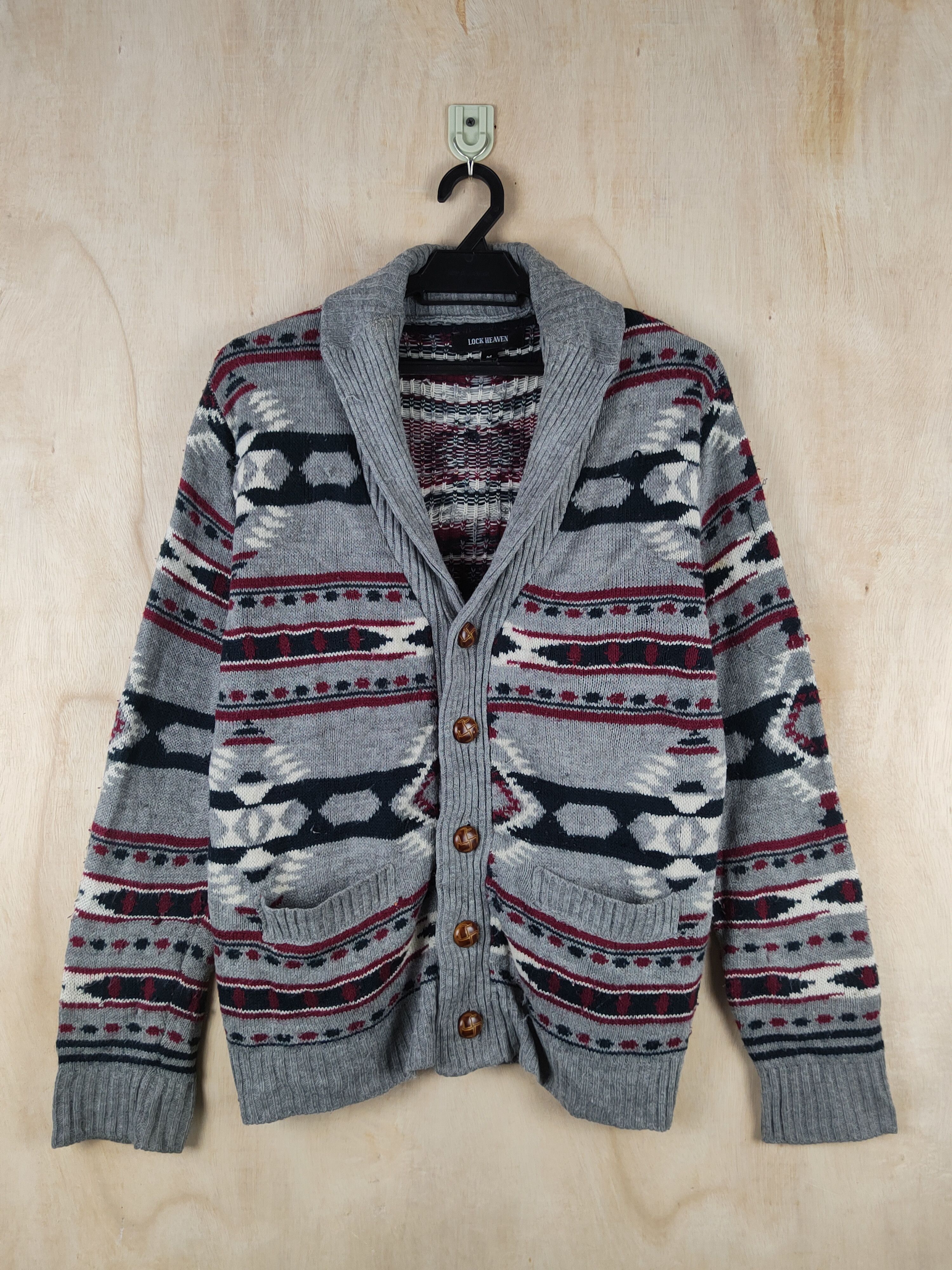 Homespun Knitwear Lock Heaven Dark Gray Knitwear Cardigan