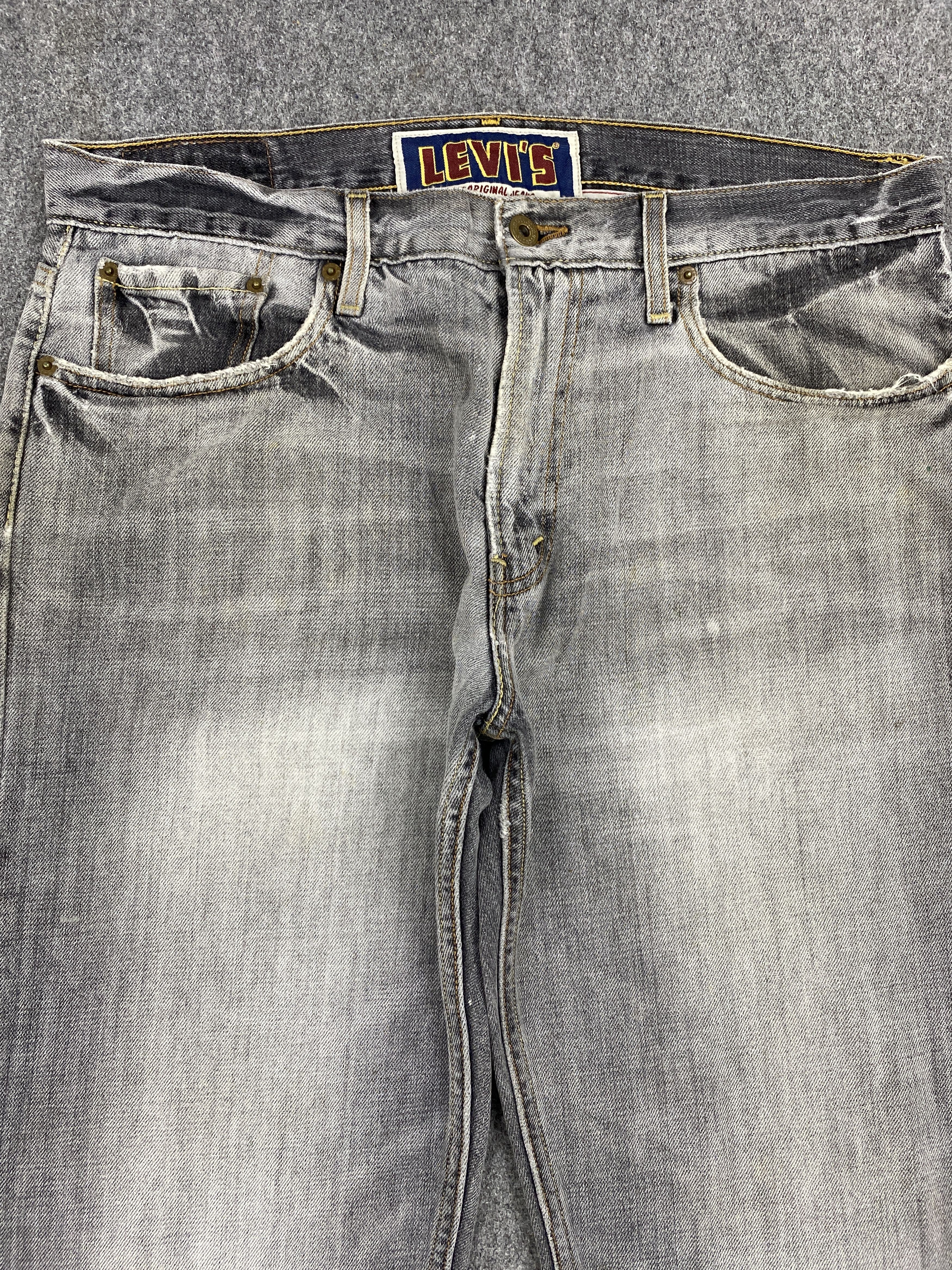 Levi's × Vintage Vintage Levi's 527 Bootcut Faded Black Denim Jeans Size US 35 - 2 Thumbnail