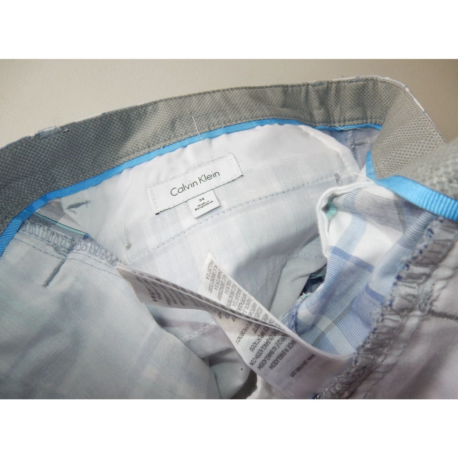 Calvin Klein VINTAGE Calvin Klein Men's Shorts Chino Size 34 Gray Plaid Casual Summer Size US 34 / EU 50 - 3 Thumbnail
