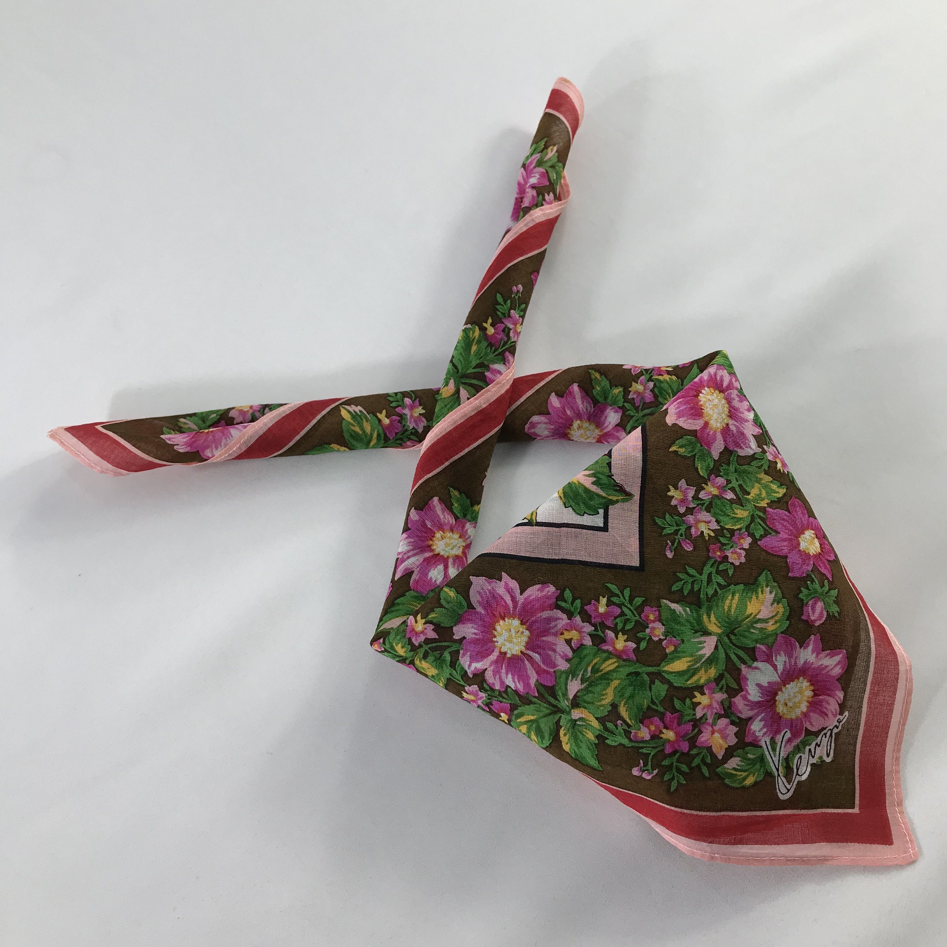 Kenzo × Vintage Kenzo Bandana / Handkerchief / Neckerchief - S375 Size ONE SIZE - 4 Thumbnail