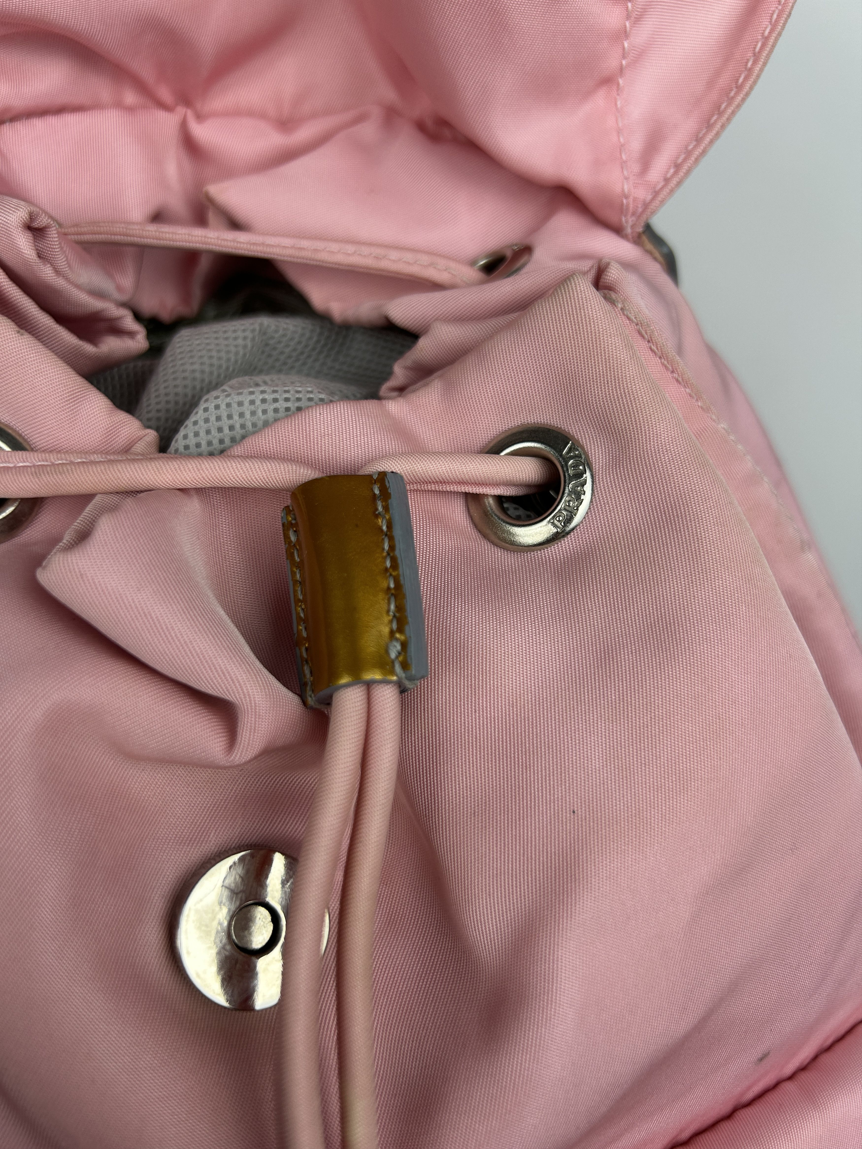 Prada Prada nylon triangle logo pink backpack Size ONE SIZE - 21 Thumbnail