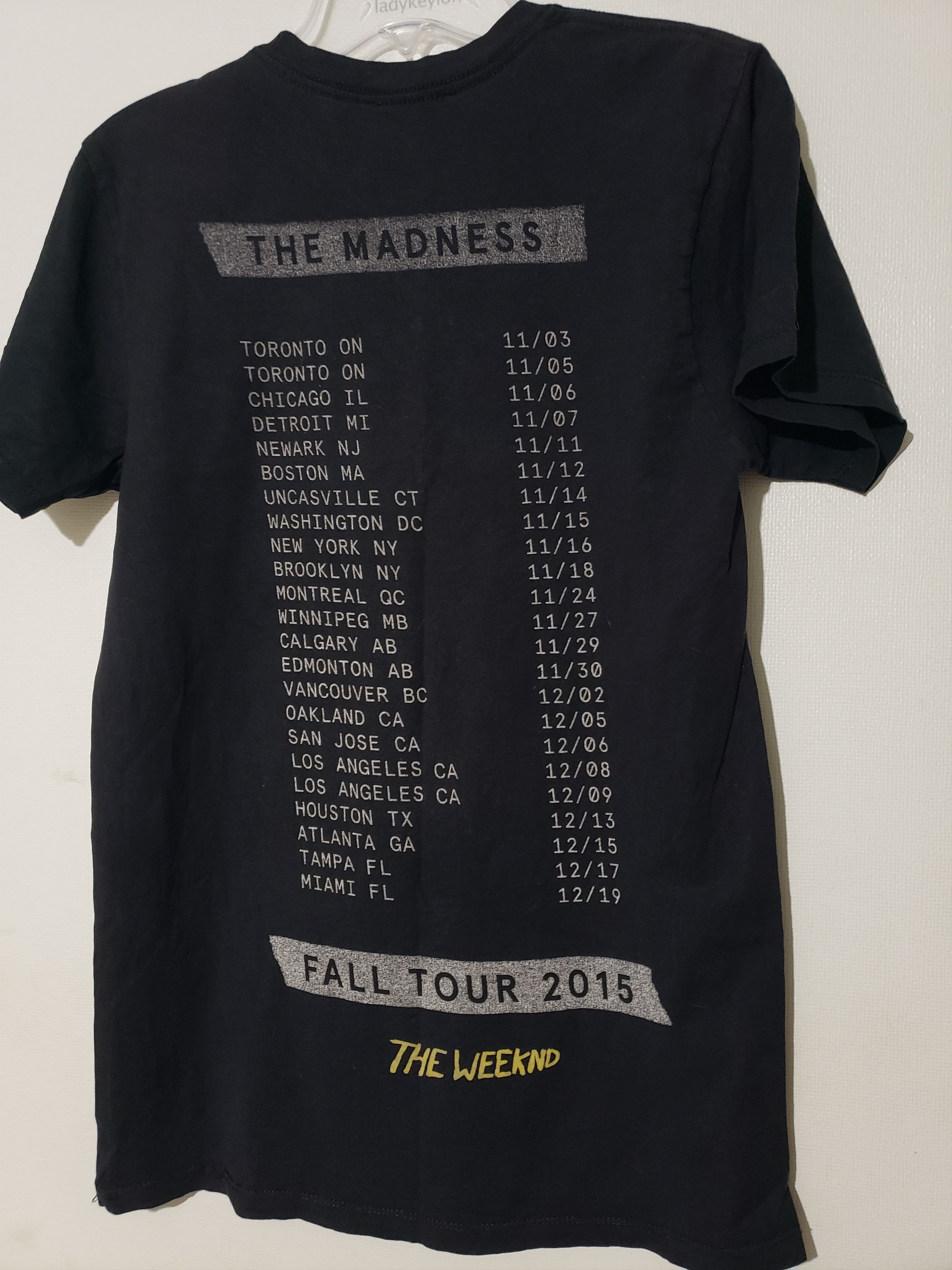 The Weeknd × XO The weeknd Tee "The Madness Fall Tour 2015" Size US S / EU 44-46 / 1 - 2 Thumbnail