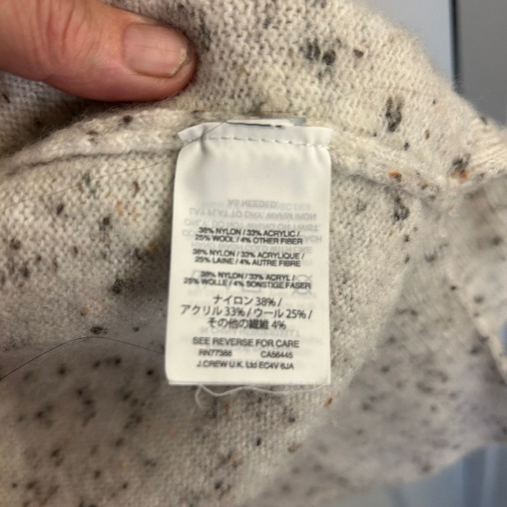 Madewell Women's Madewell Cardigan Sweater XS White Black wool blend Size XS / US 0-2 / IT 36-38 - 13 Thumbnail