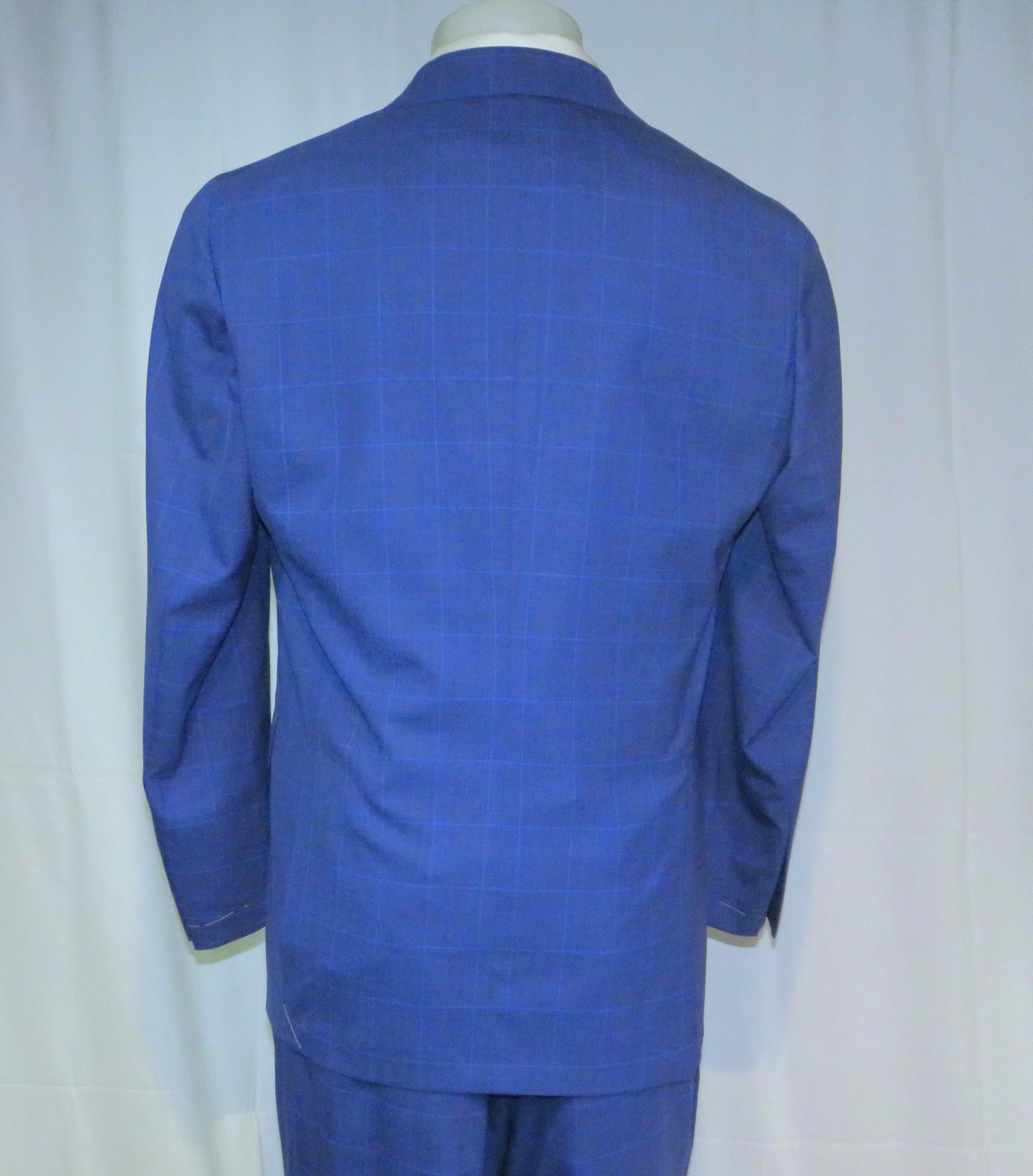 Brooks Brothers Golden Fleece Current Blue Plaid Two Button Suit 40R NWT Size 40R - 14 Thumbnail