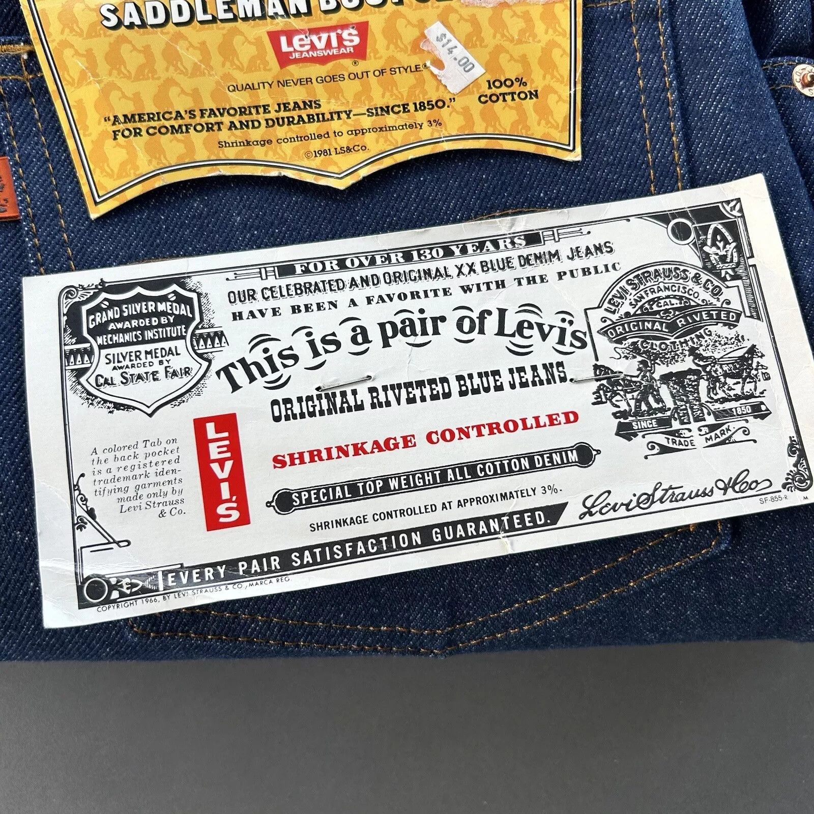 Levi's Vintage Levis Saddleman Boot Cut Jeans Mens Size US 38 / EU 54 - 10 Thumbnail
