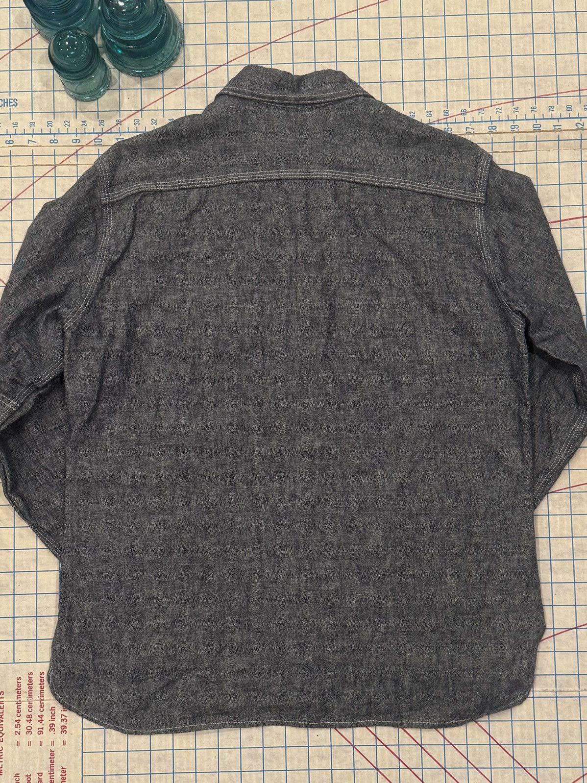 Left Field Nyc Left Field NYC Japanese Chambray Dust Bowl Work Shirt Medium Size US M / EU 48-50 / 2 - 9 Thumbnail