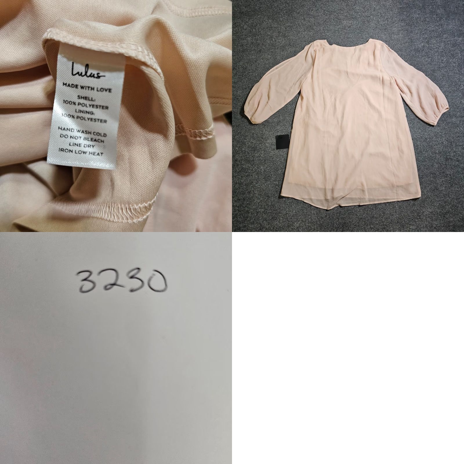Lulus Lulus Dress Womens Large Pink Long Sleeve Sheer Mini Short Event Party Cocktail Shirt Size L / US 10 / IT 46 - 8 Thumbnail