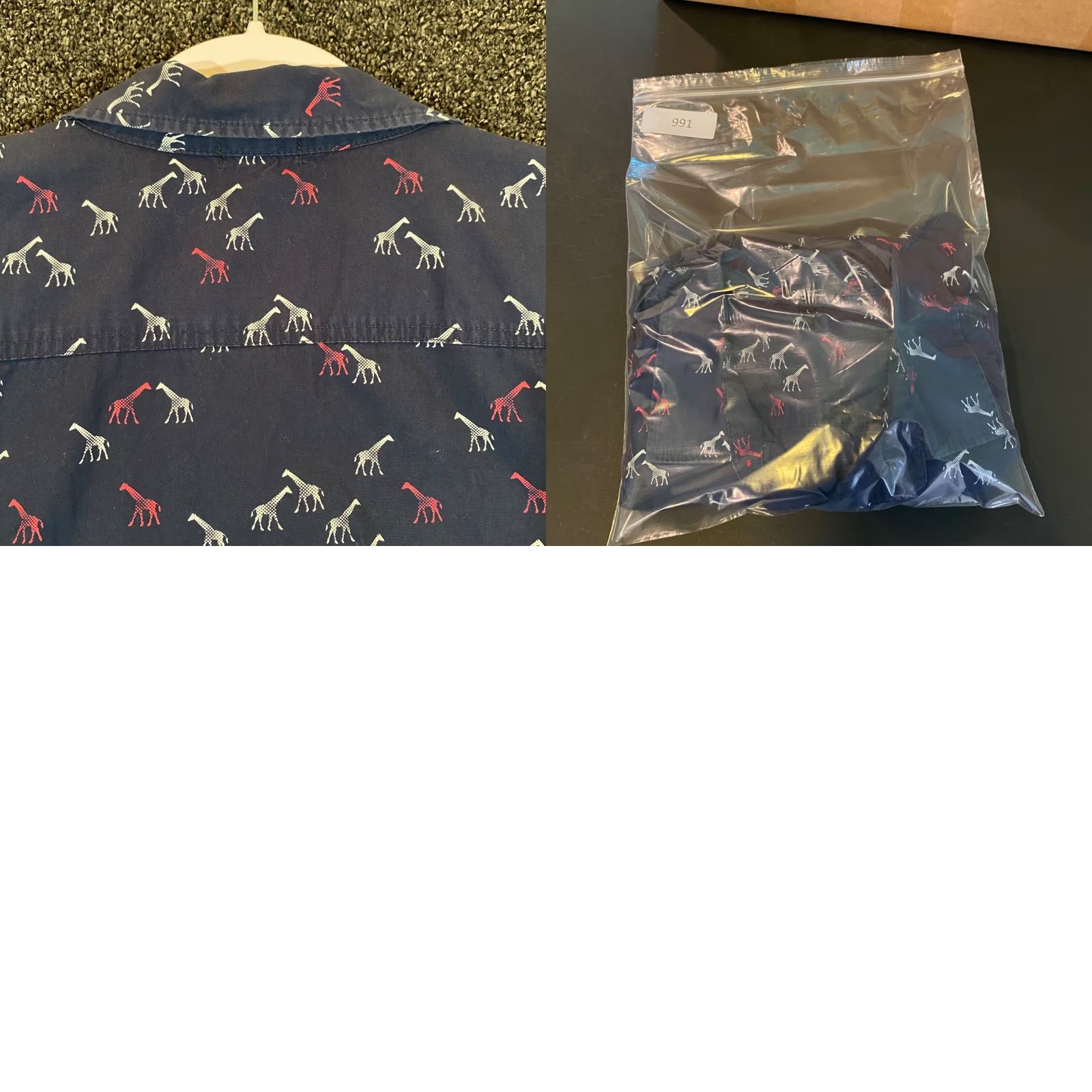 Vintage VINTAGE Lifted Research Group LRG Shirt Mens Large Short Sleeve Button Up Outdoor Giraffe Animals Blue Size US L / EU 52-54 / 3 - 8 Thumbnail