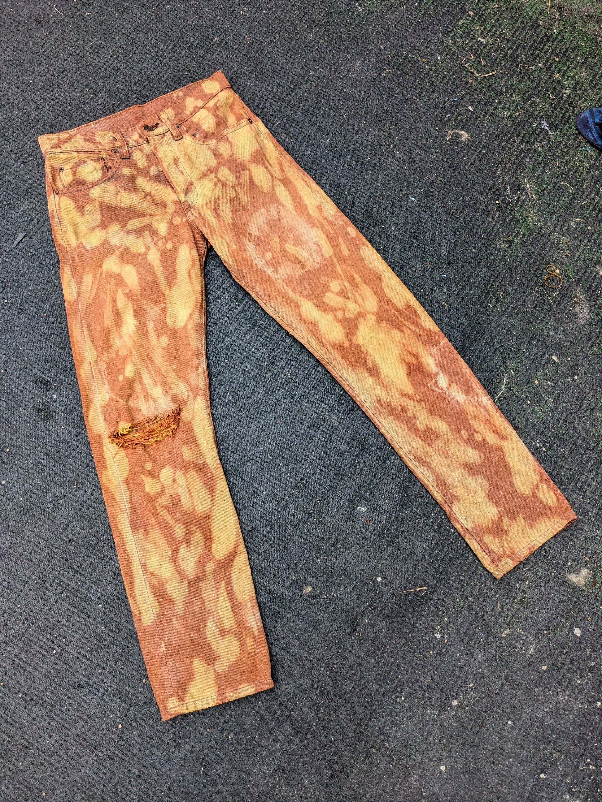 Japanese Brand × Levi's × Vintage Vintage 80 s Levis 505 Jeans Distressed Rust Dye Custom Made Size US 28 / EU 44 - 4 Thumbnail
