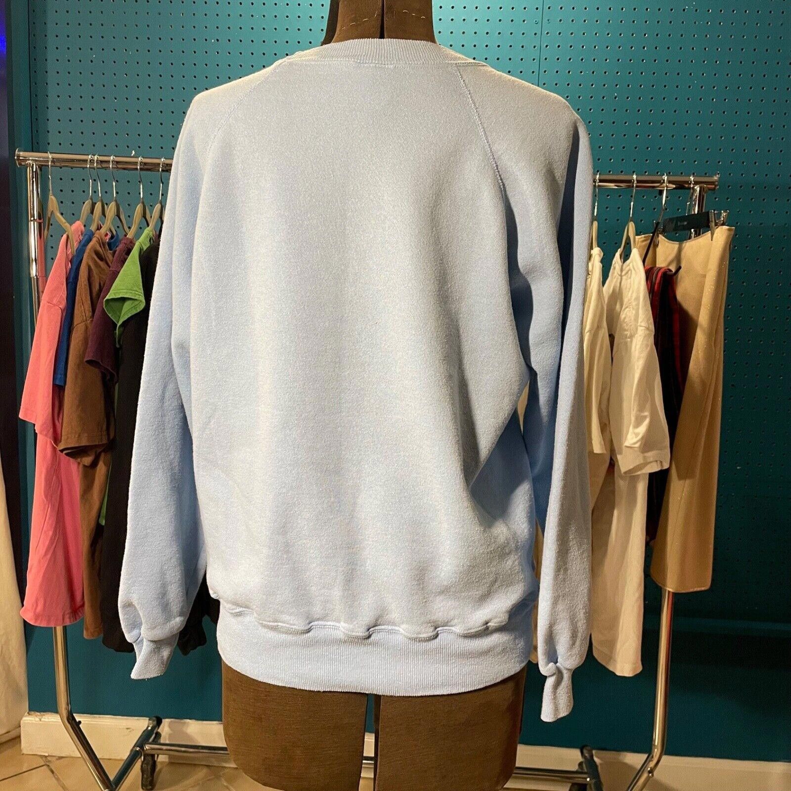Hanes × Vintage Blue Churchill Stamp Sweatshirt Grandpacore Grandmacore USA Size US L / EU 52-54 / 3 - 4 Thumbnail